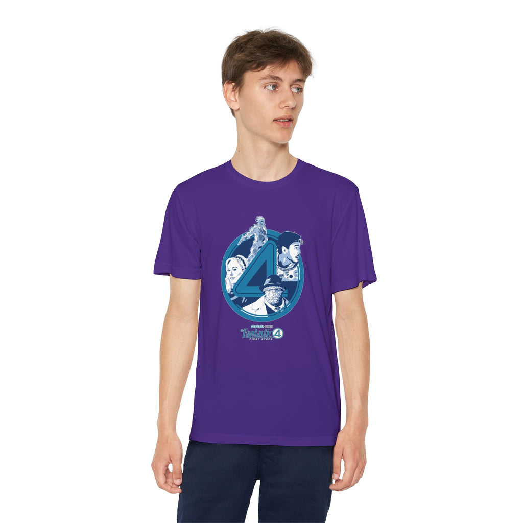 Fantastic 4 Youth T-Shirt Sports Graphic Tee, Cool Athletic Shirt for Kids, Perfect for Sports Events, Team Spirit