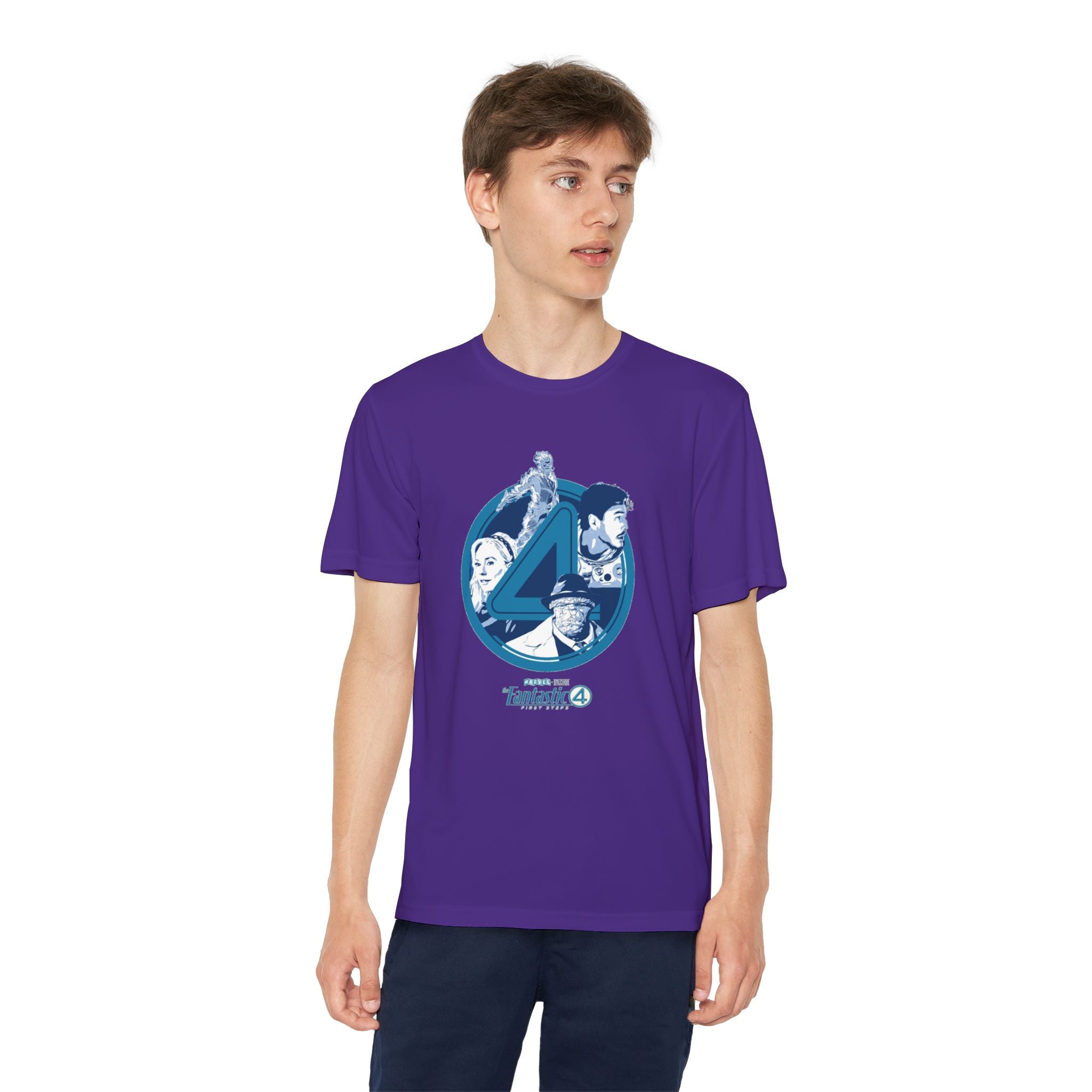 Fantastic 4 Youth T-Shirt Sports Graphic Tee, Cool Athletic Shirt for Kids, Perfect for Sports Events, Team Spirit