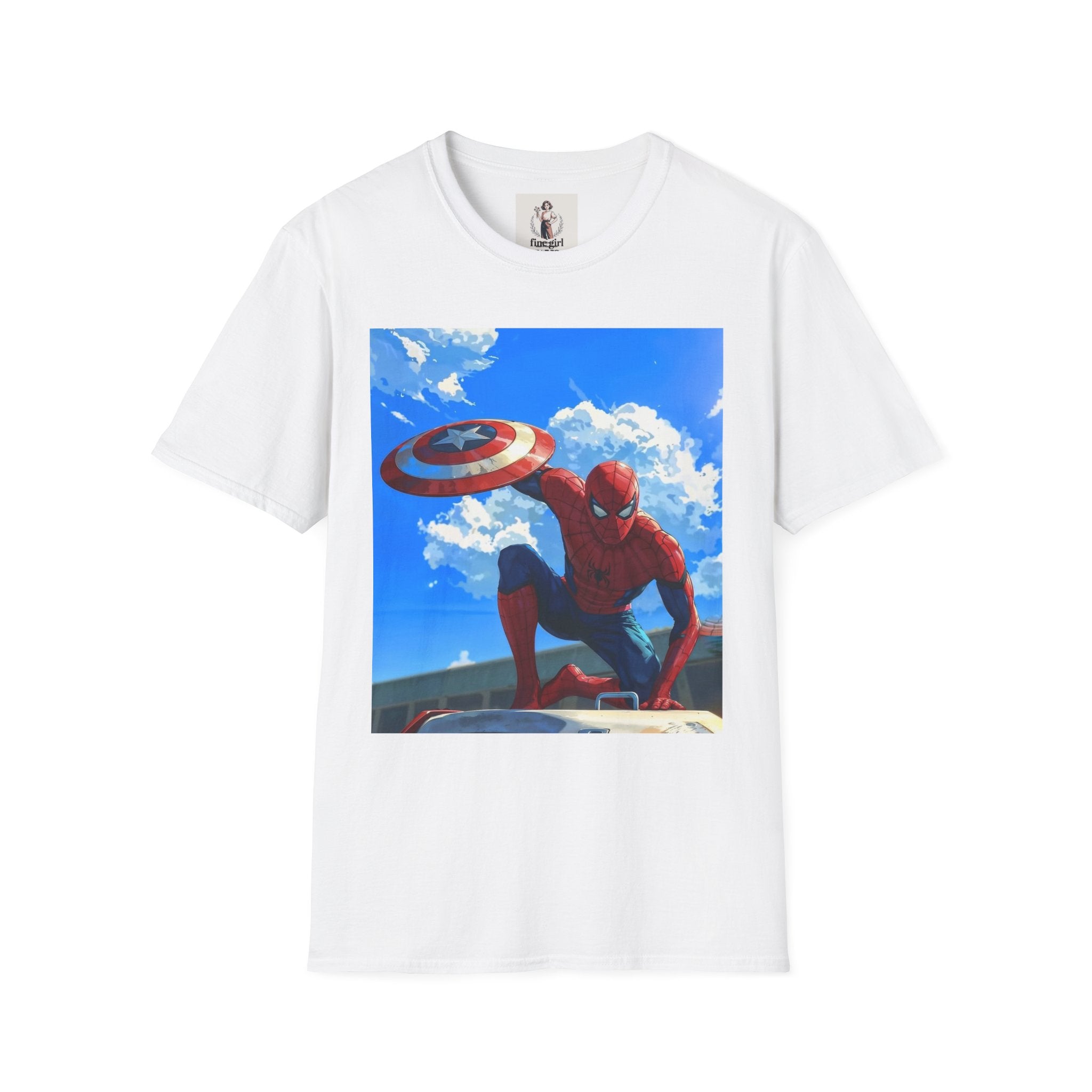 Spiderman Superhero Marvel Unisex Softstyle T-Shirt, Comic Book Tee, Geeky Clothing, Cosplay Costume Top