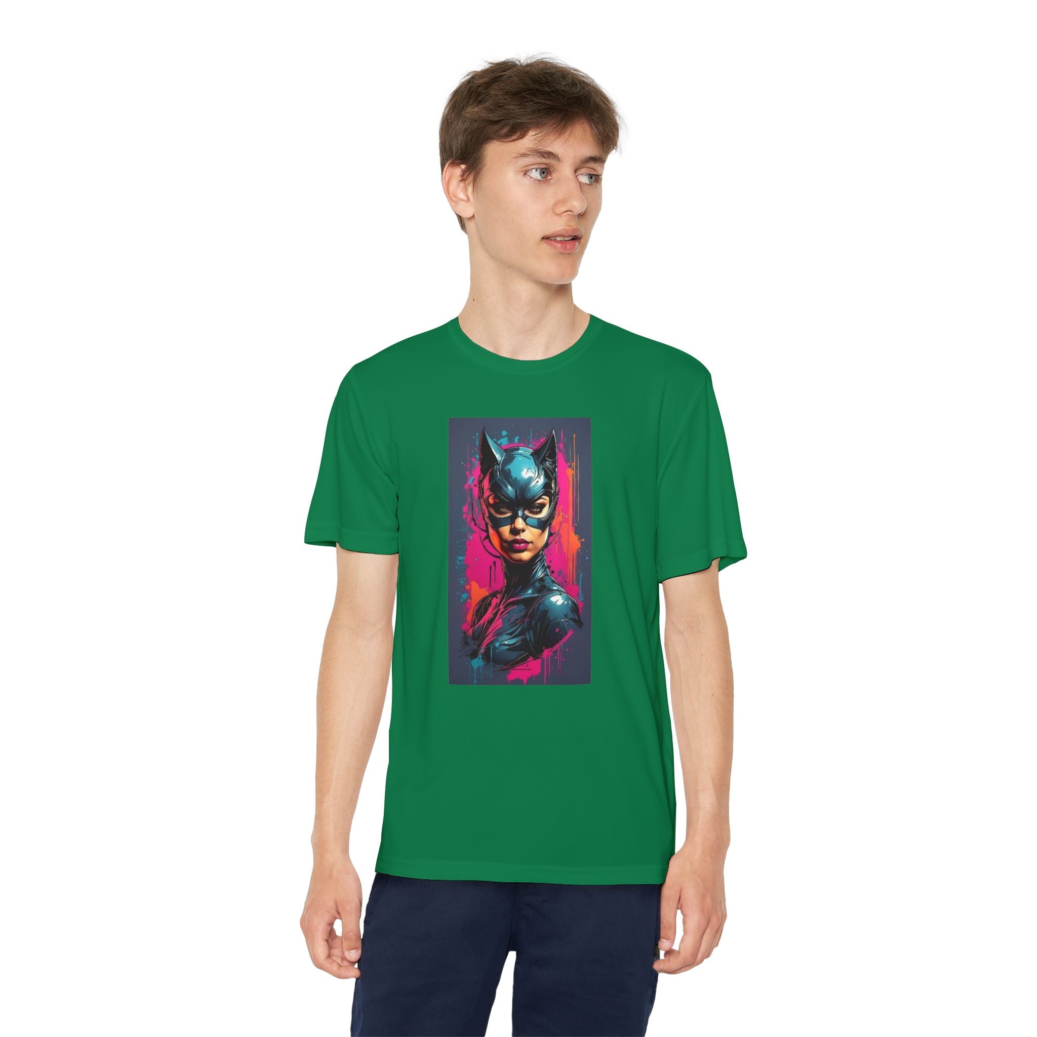Superhero Youth T-Shirt Sports Graphic Tee, Cool Athletic Shirt for Kids