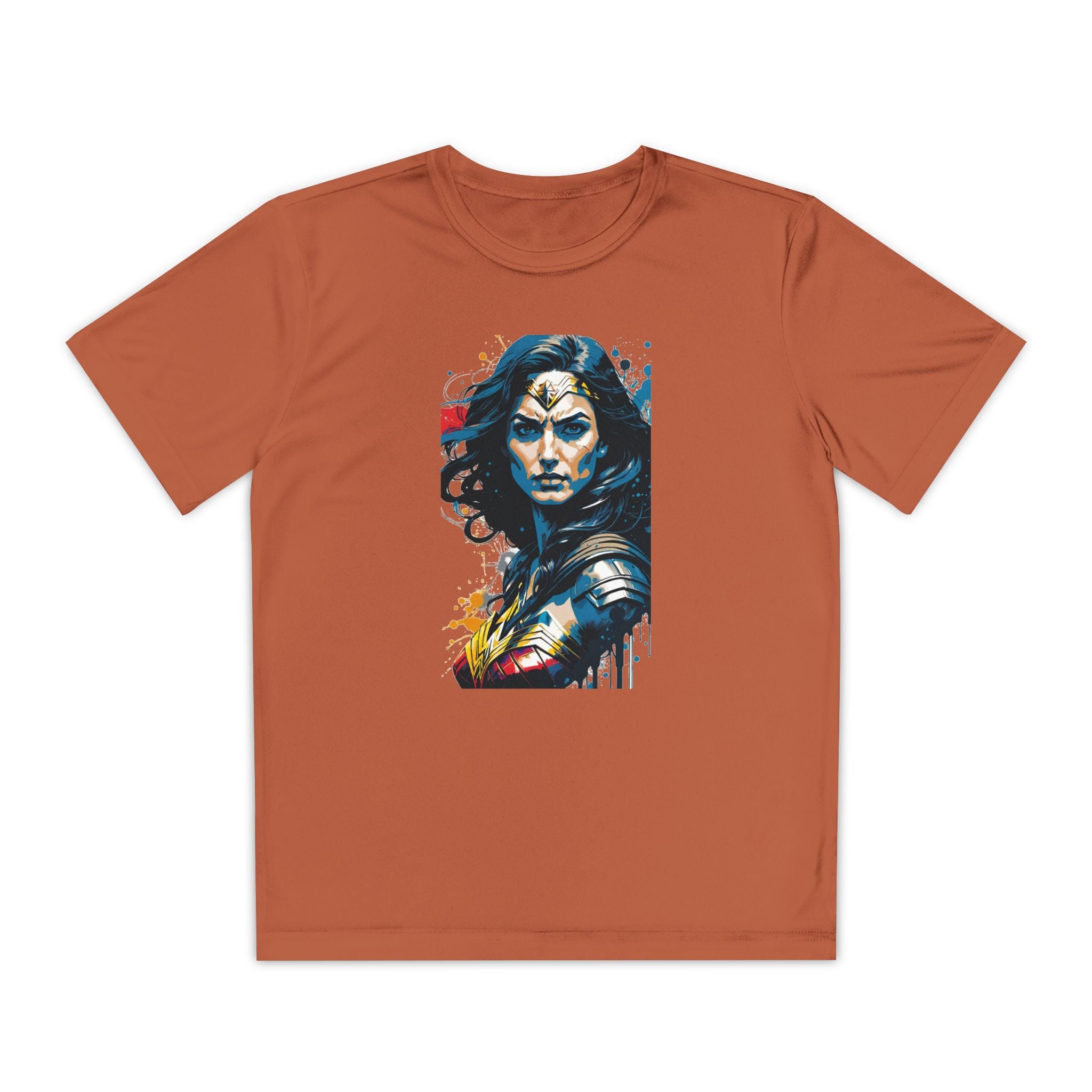 Superhero Youth T-Shirt Sports Graphic Tee, Cool Athletic Shirt for Kids