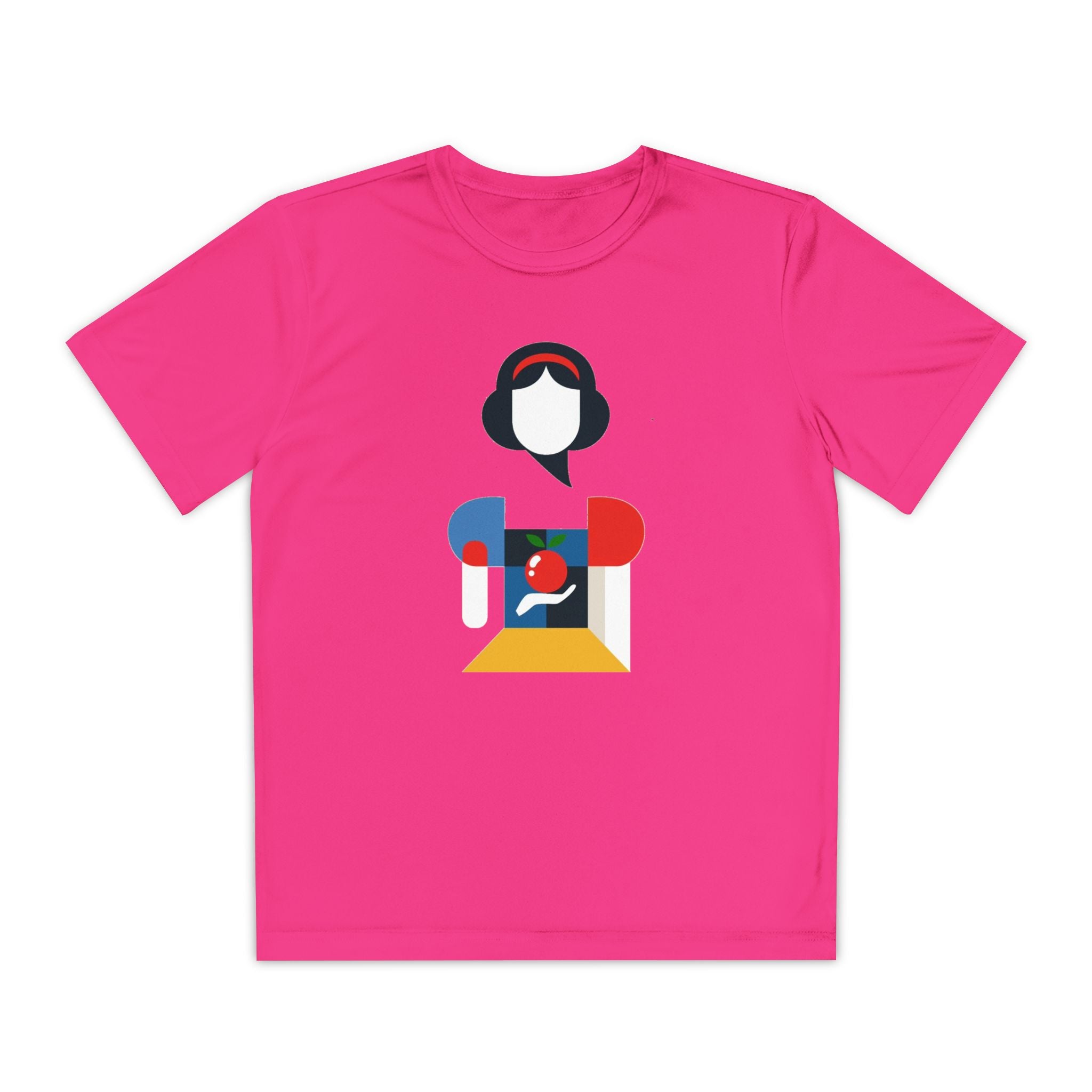 Snow White Youth T-Shirt Sports Graphic Tee, Cool Athletic Shirt for Kids, Perfect for Sports Events, Team Spirit