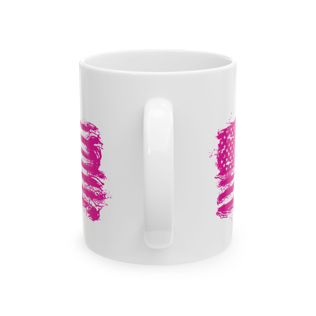 USA Pink Flag Patriotic Mug