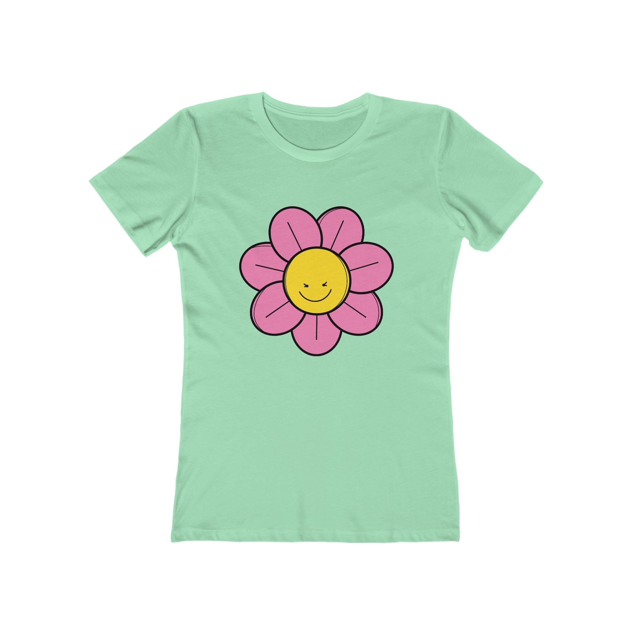 Flower Women's Tshirt, Floral Graphic Tee, Casual Top for Her, Spring Blossom Shirt, Botanical Print Blouse