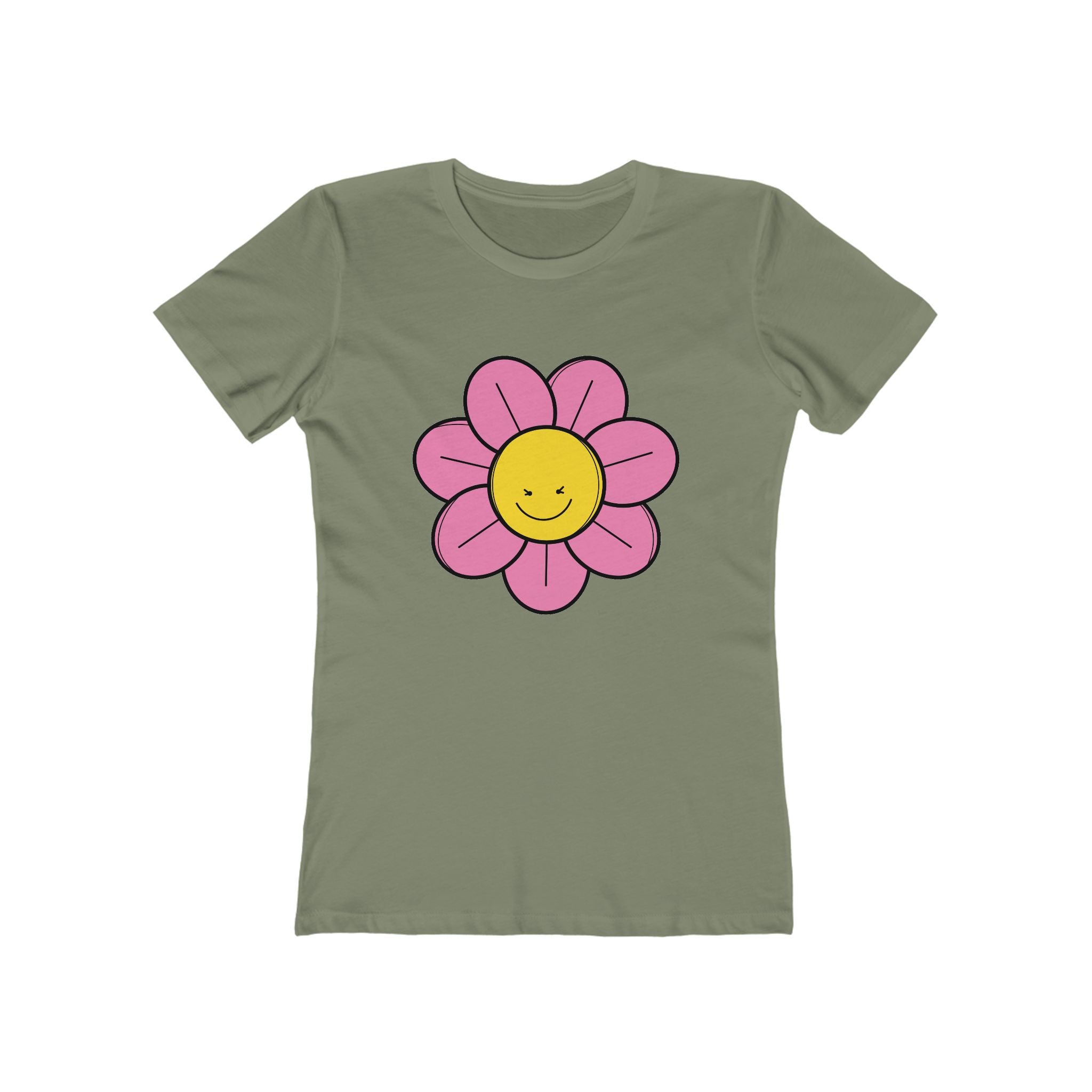 Flower Women's Tshirt, Floral Graphic Tee, Casual Top for Her, Spring Blossom Shirt, Botanical Print Blouse