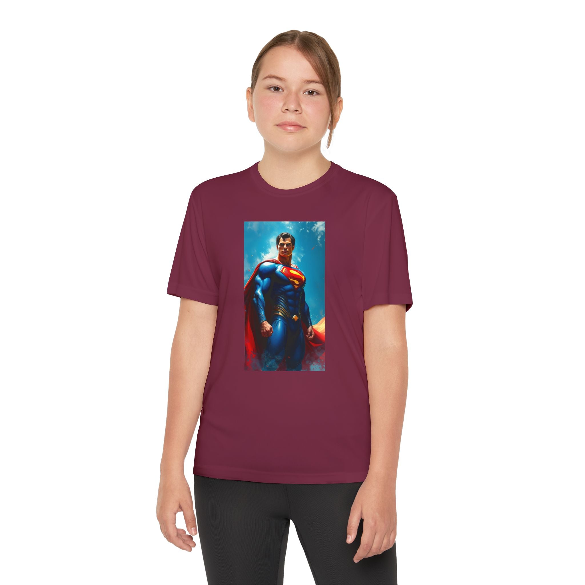 Superman Superhero Marvel T-Shirt, Youth Competitor Tee,  Kids Comic Book Hero Top, Children's Graphic Tee, Youth Super Power T-Shirt