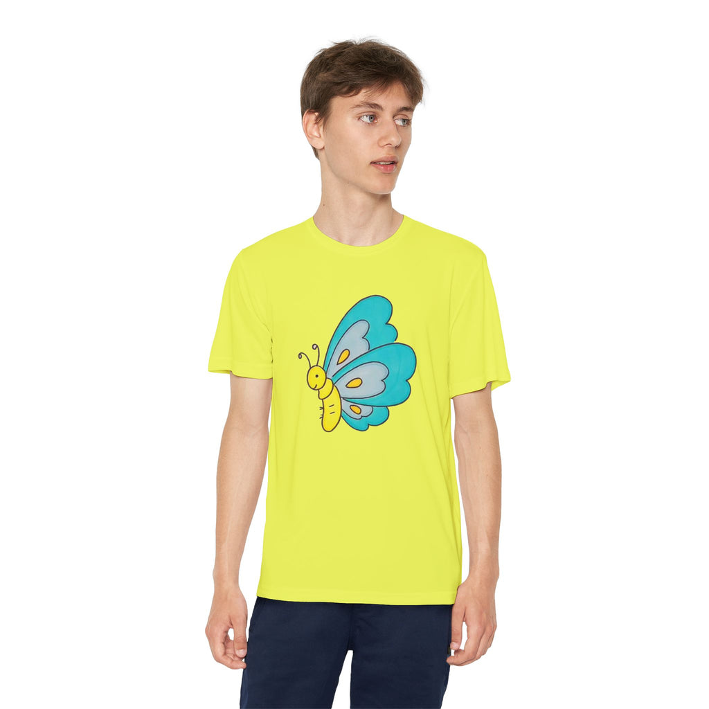 Butterffy Youth T-Shirt Sports Graphic Tee, Cool Athletic Shirt for Kids, Perfect for Sports Events, Team Spirit