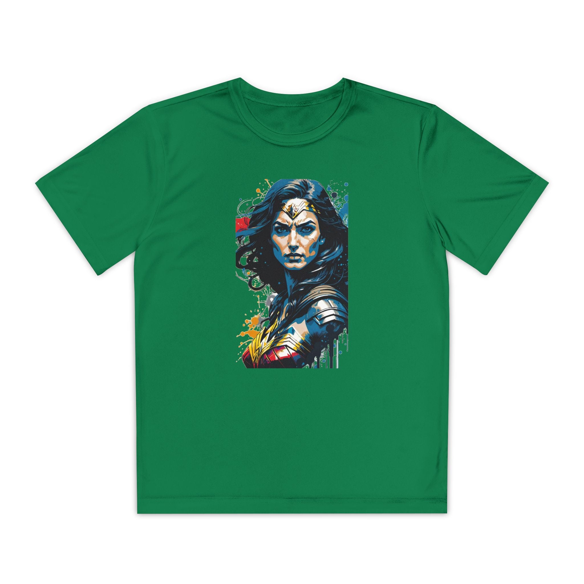 Superhero Youth T-Shirt Sports Graphic Tee, Cool Athletic Shirt for Kids