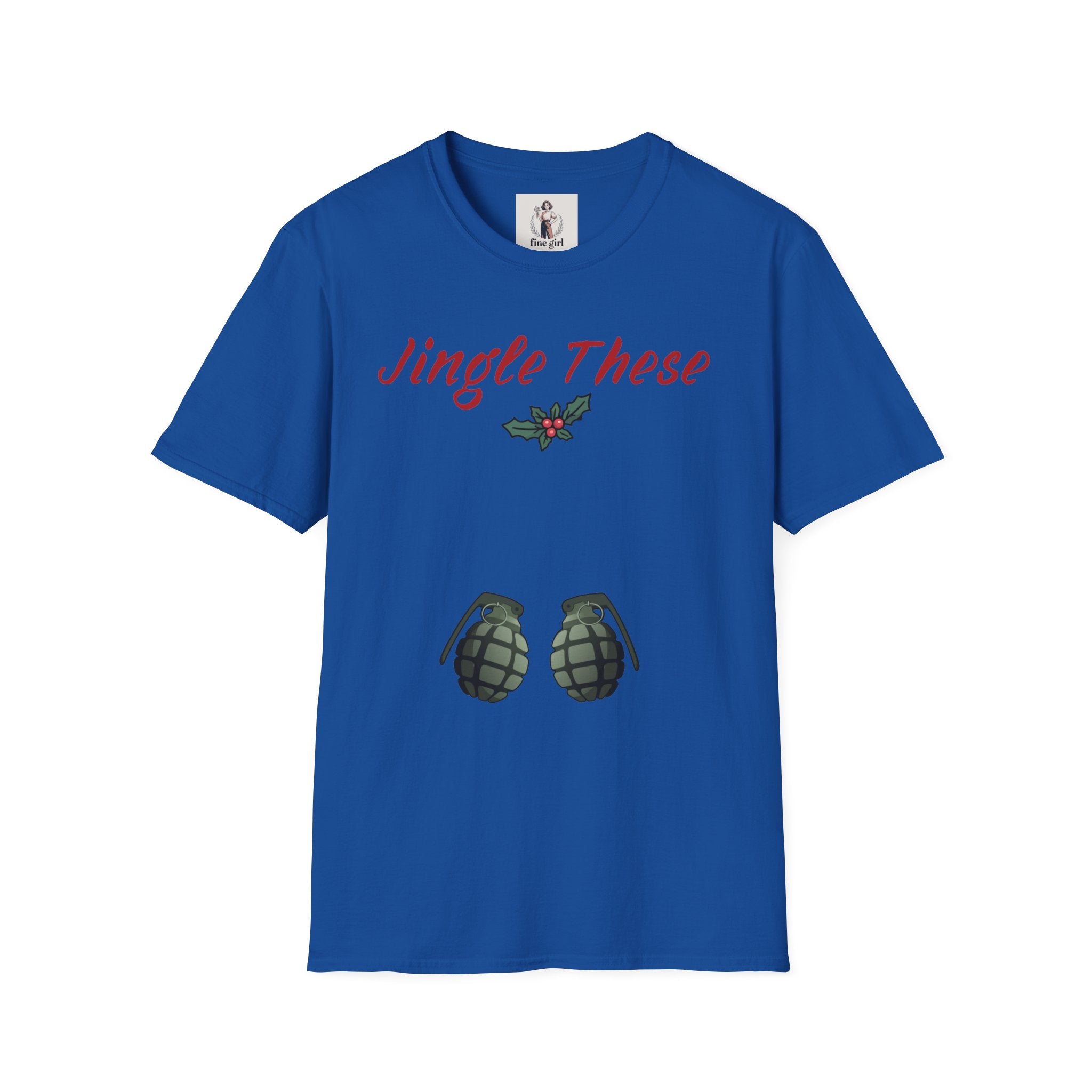Jingle These Hand Grenades Christmas T-Shirt ~ Unisex Softstyle T-Shirt