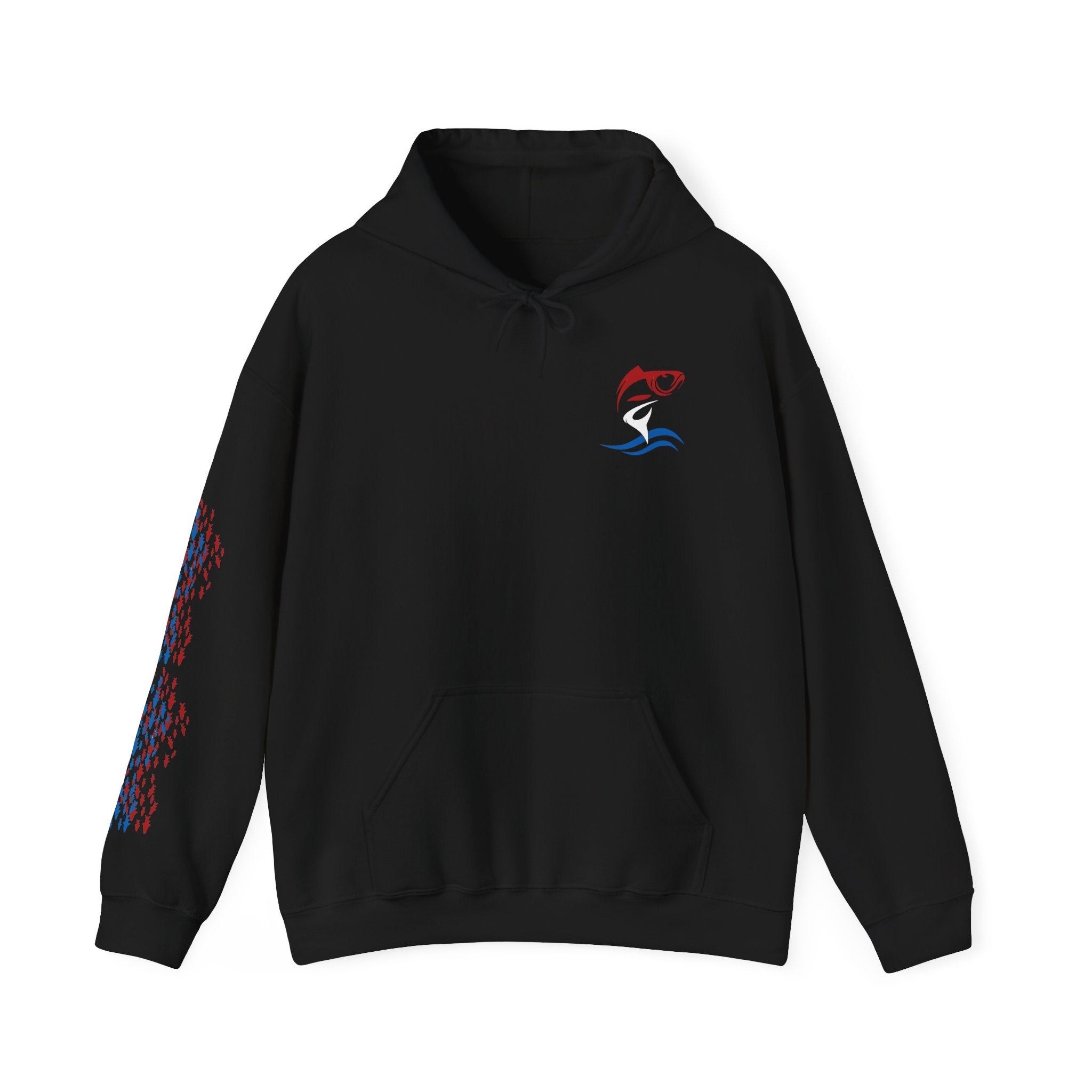 Fishing Patriotic Hoodie, American Flag Sweatshirt, Fisherman Gift, Outdoor Fishing Apparel, USA Pride Jumper
