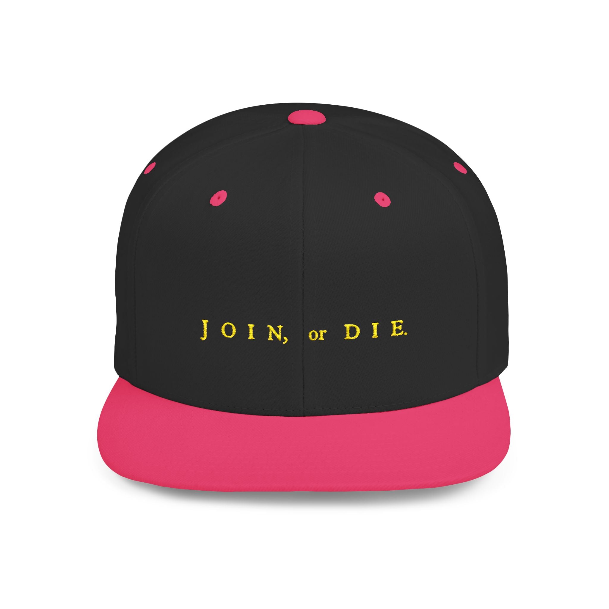 Join Or Die ~ Stylish Flat Bill Snapback Hat