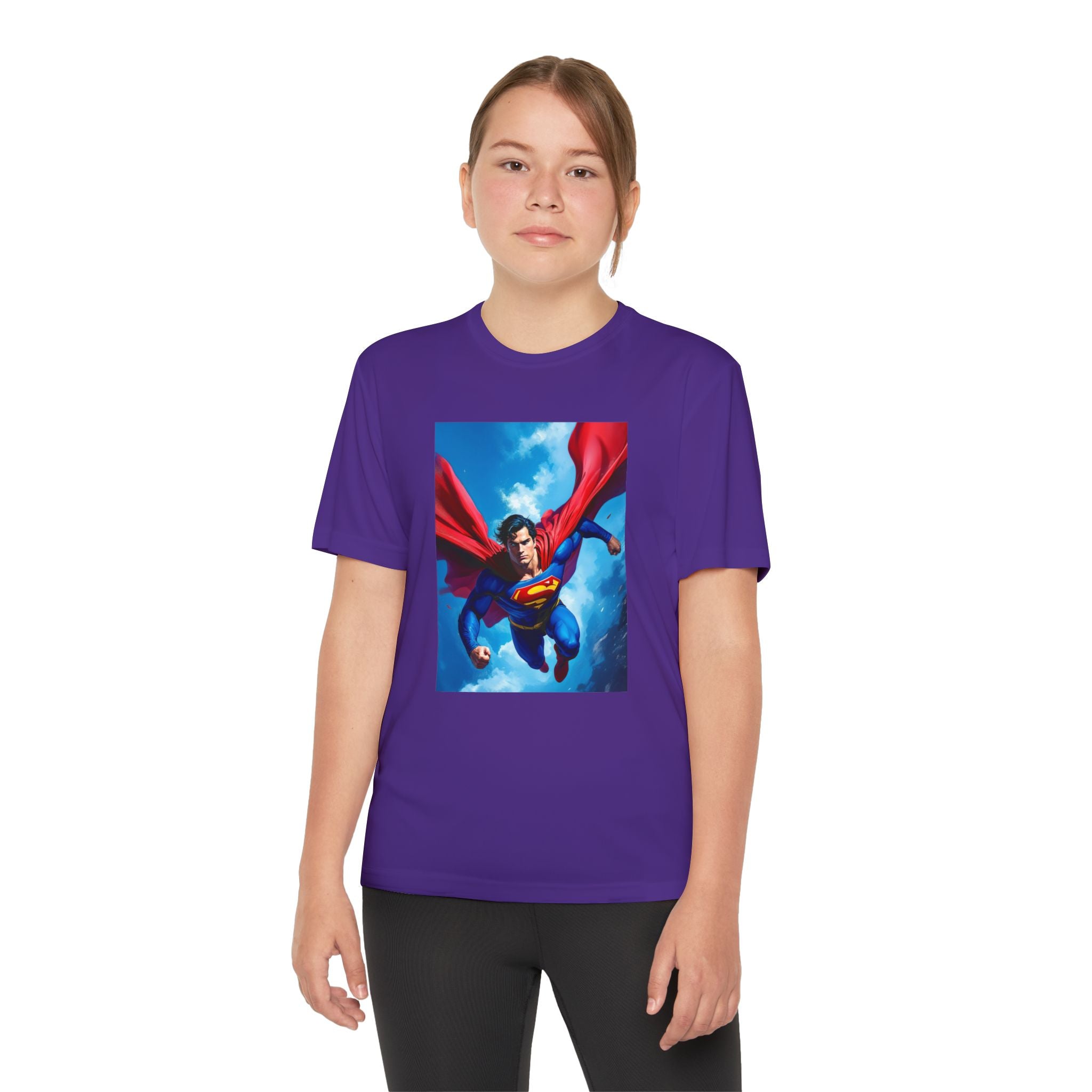 Superman Superhero Marvel T-Shirt, Youth Competitor Tee,  Kids Comic Book Hero Top, Children's Graphic Tee, Youth Super Power T-Shirt