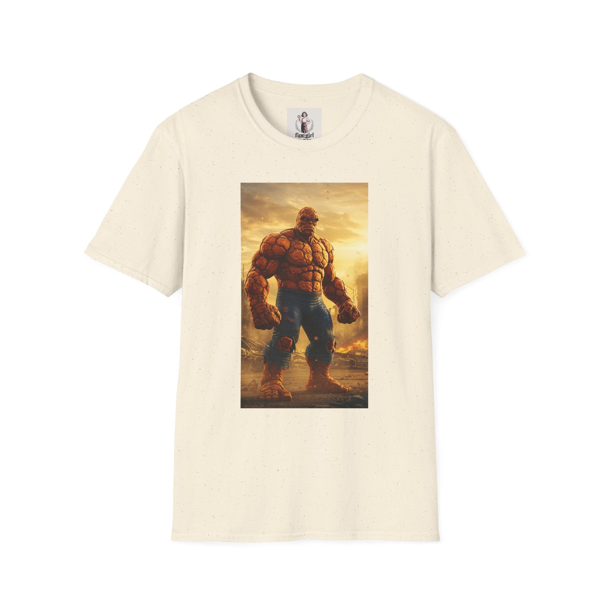 The Thing Superhero Marvel Unisex Softstyle T-Shirt, Comic Book Tee, Geeky Clothing, Cosplay Costume Top