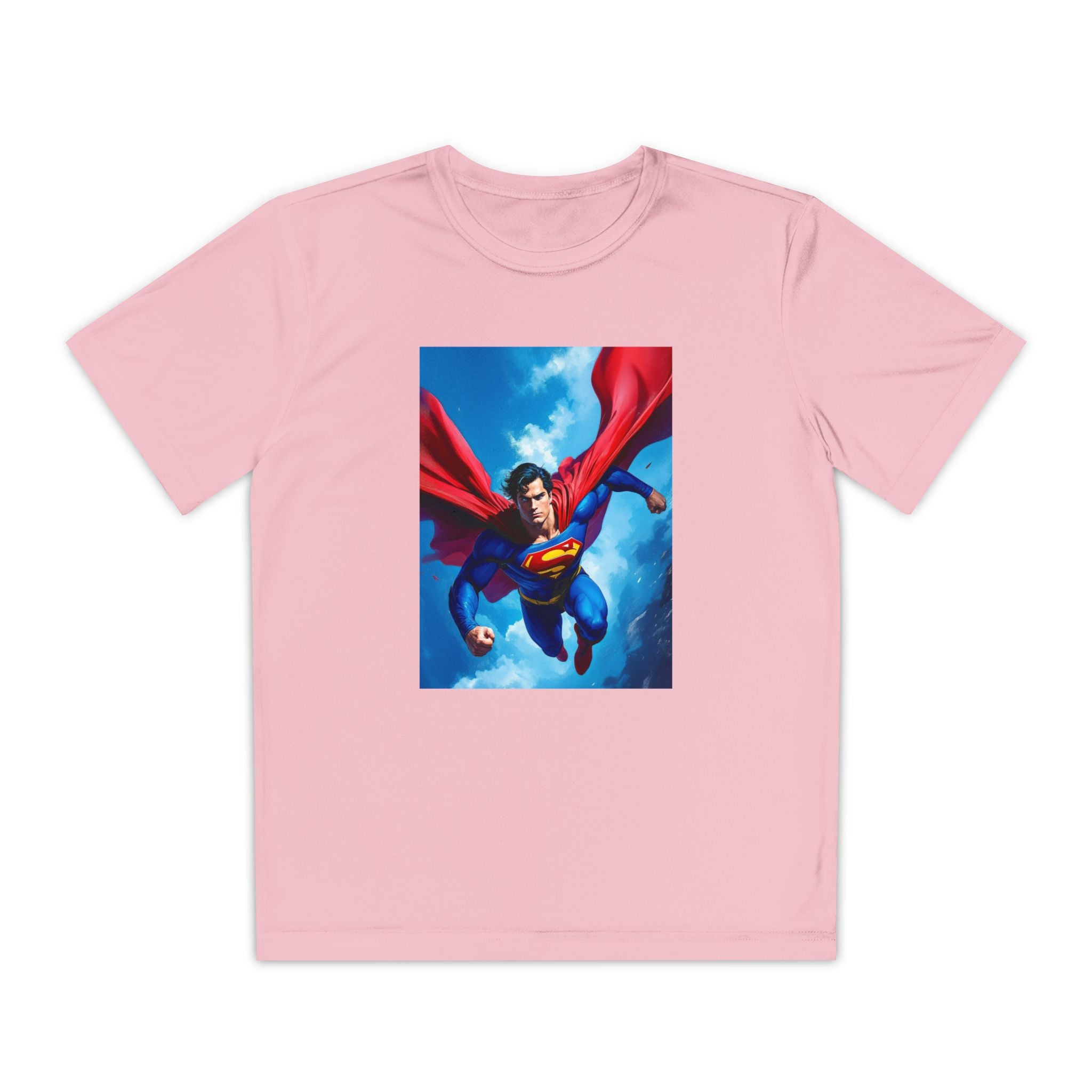 Superman Superhero Marvel T-Shirt, Youth Competitor Tee,  Kids Comic Book Hero Top, Children's Graphic Tee, Youth Super Power T-Shirt