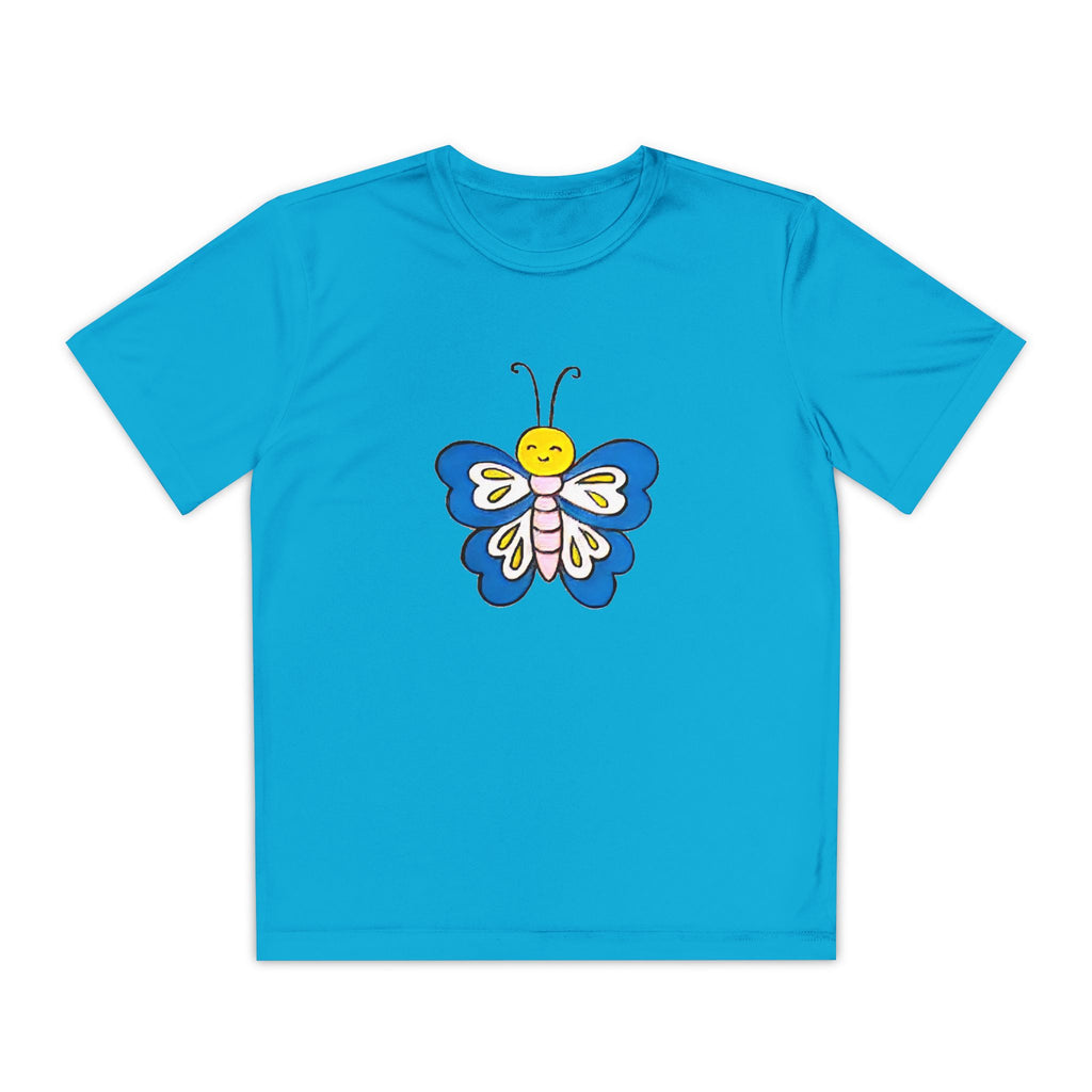 Butterffy Youth T-Shirt Sports Graphic Tee, Cool Athletic Shirt for Kids, Perfect for Sports Events, Team Spirit