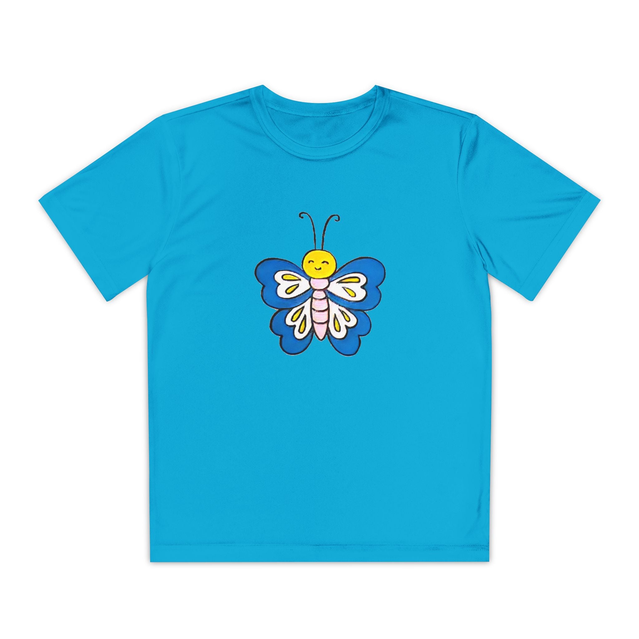 Butterffy Youth T-Shirt Sports Graphic Tee, Cool Athletic Shirt for Kids, Perfect for Sports Events, Team Spirit