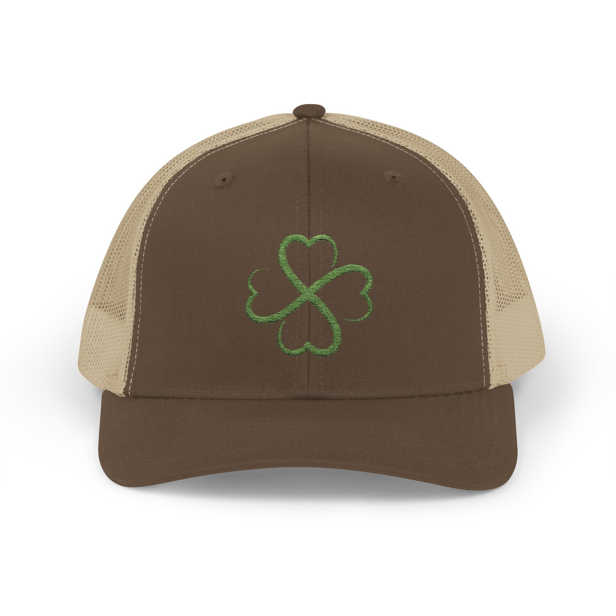 St. Patrick's Day Lucky 4-Leaf Clover Snapback Trucker Cap