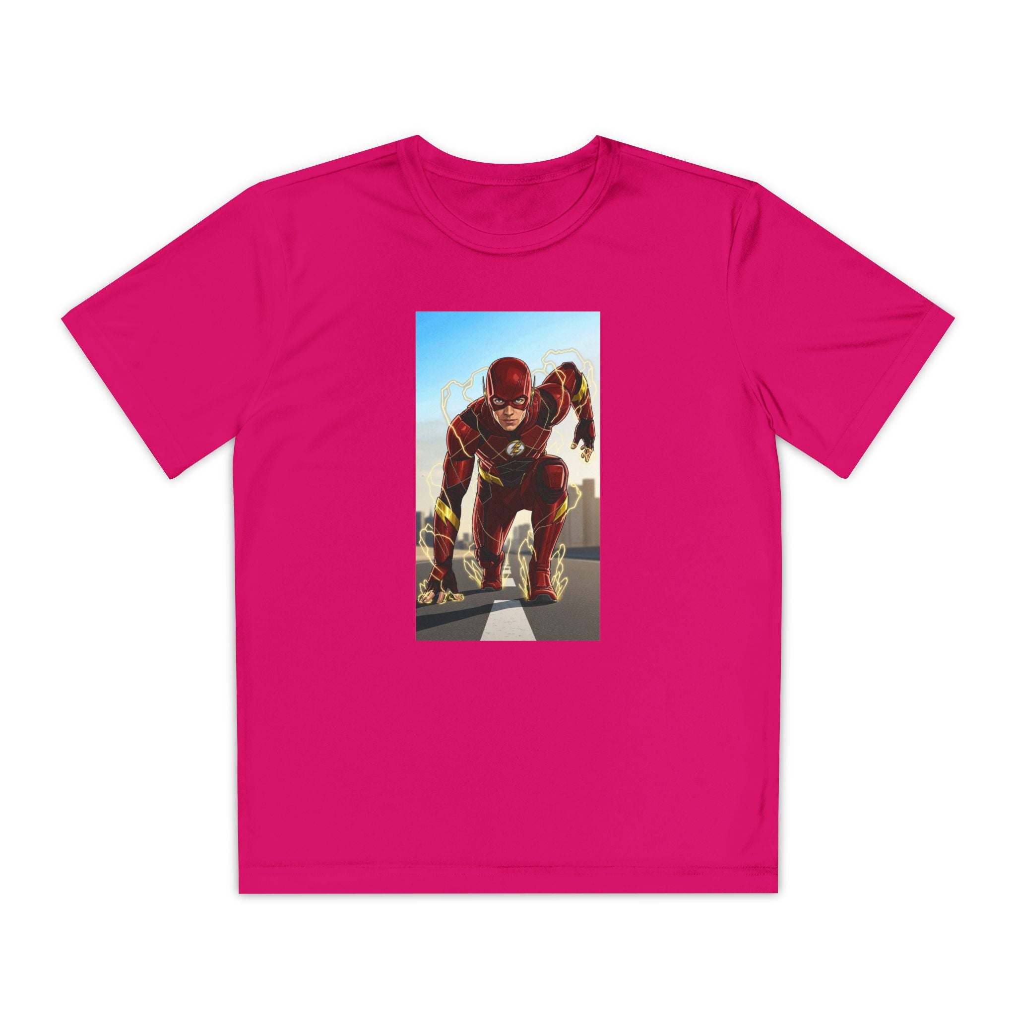 The Flash Superhero Marvel Youth T-Shirt, Kid's Superhero Tee, Children's Graphic Shirt, Comic Book Character Top, Kids Costume Apparel