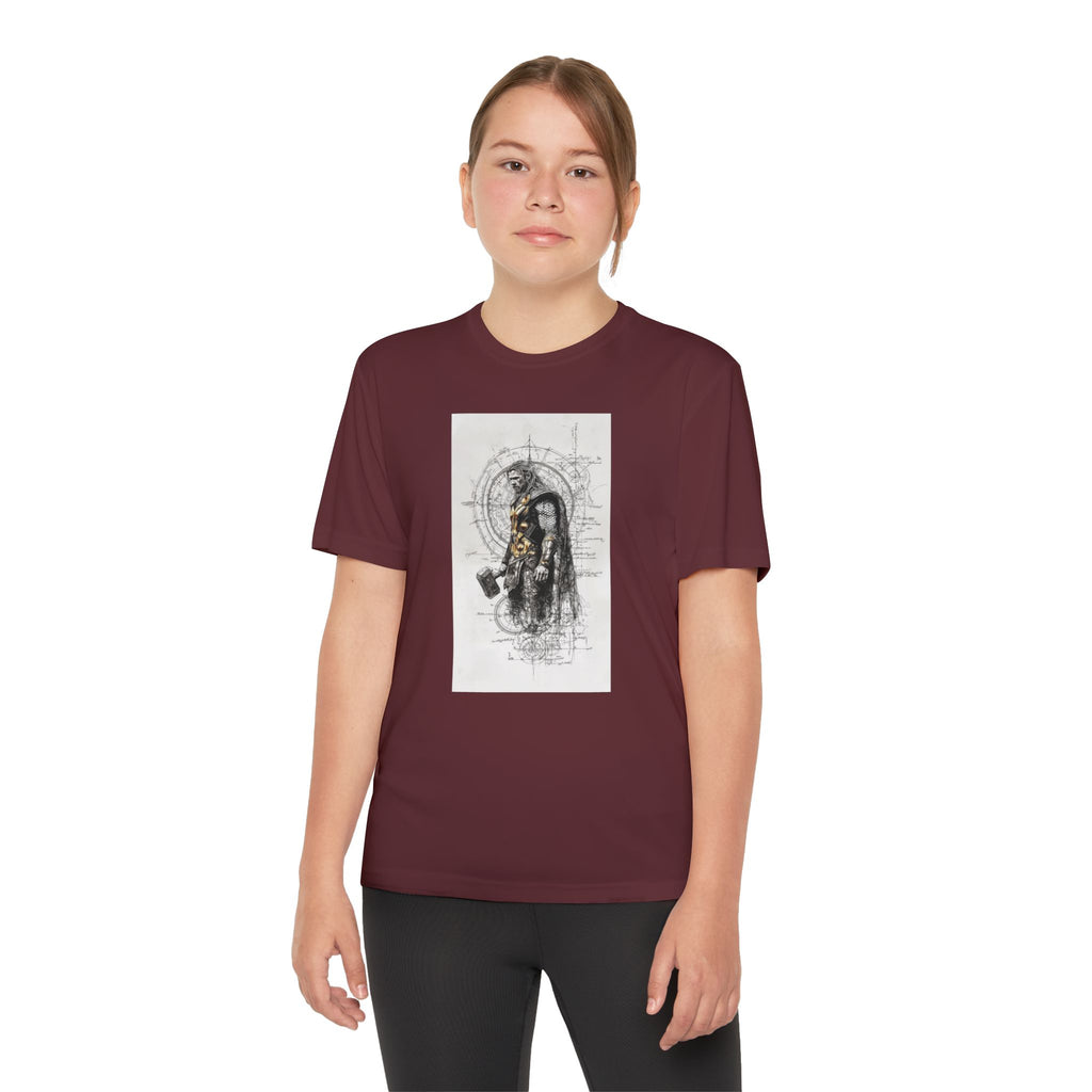 Superhero Youth T-Shirt Sports Graphic Tee, Cool Athletic Shirt for Kids