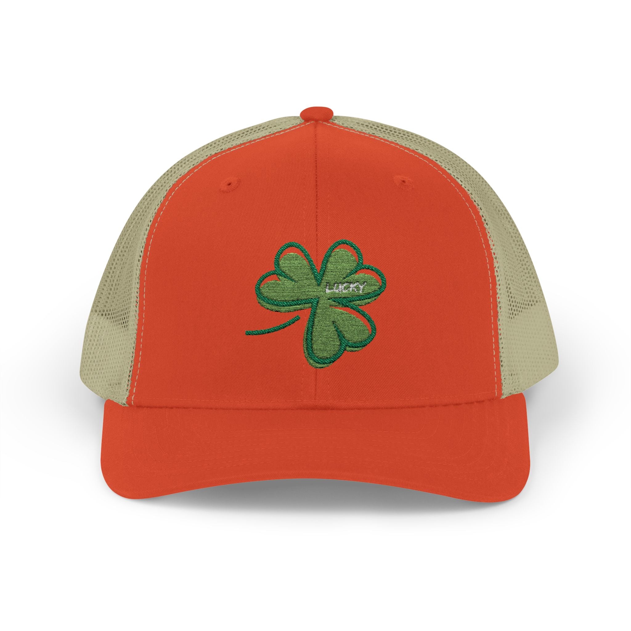 St. Patrick's Day Lucky 4-Leaf Clover Snapback Trucker Cap