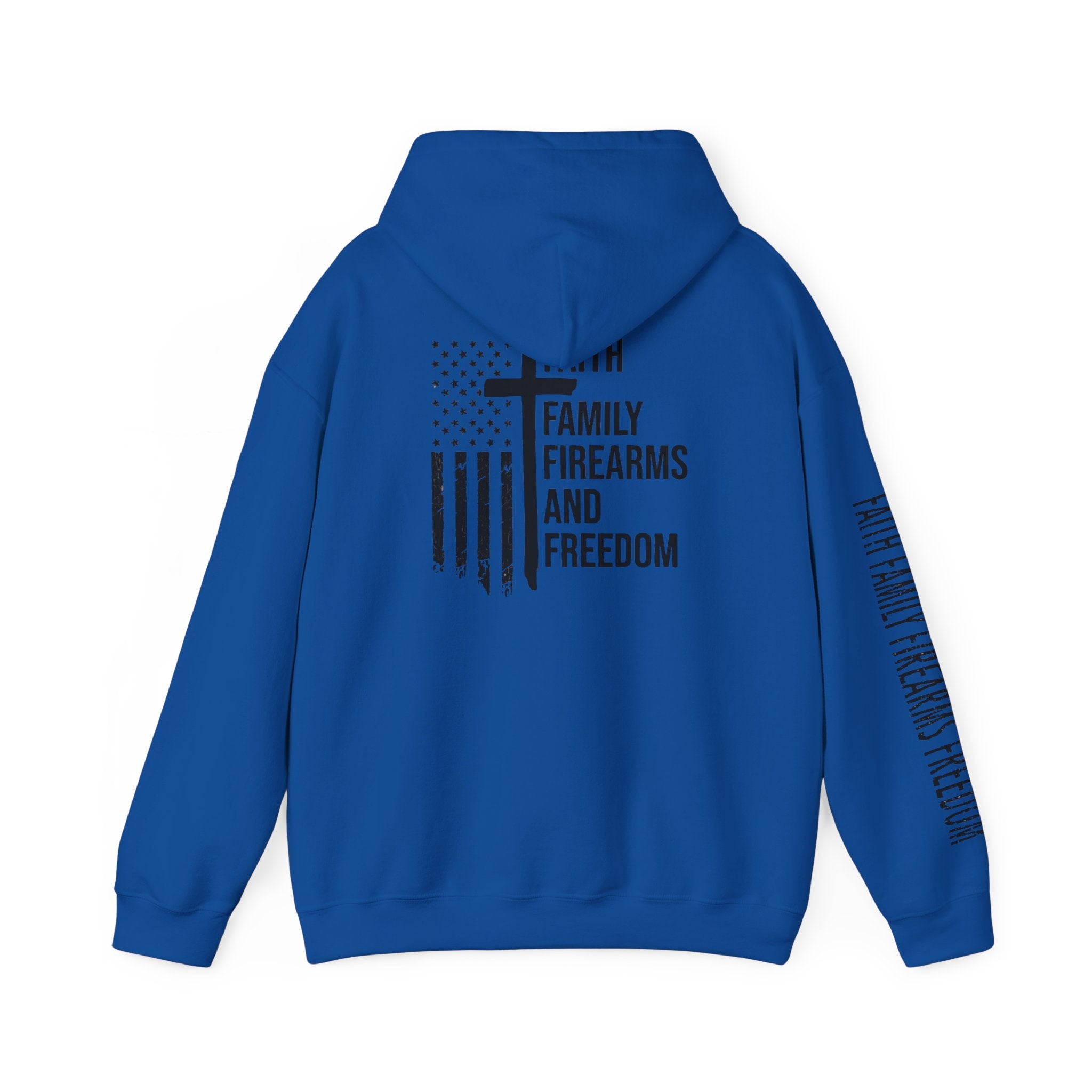 Faith Family Firearms Freedom  Patriotic Hoodie Rebel Spirit Unisex Hoodie
