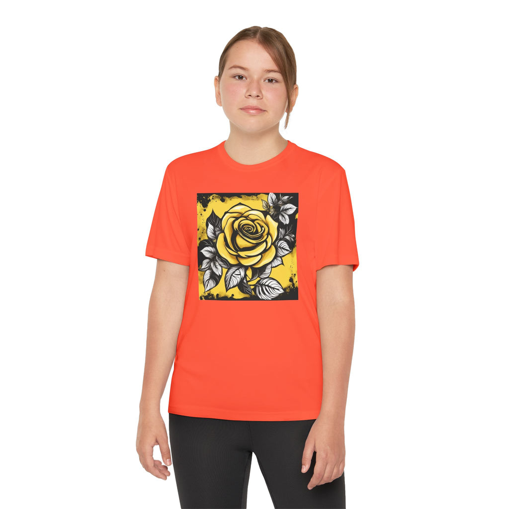 Flower Youth Tshirt, Girls Floral Tee, Kids Spring Shirt, Children's Botanical Top, Teen Blossom T-Shirt