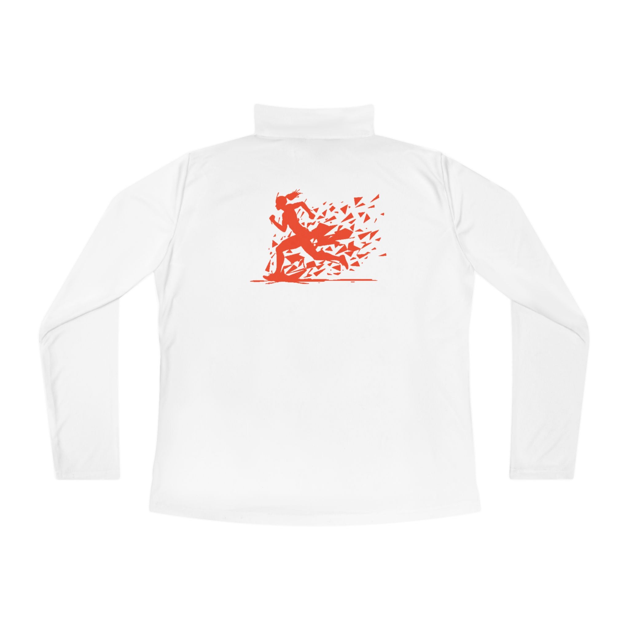 Ladies Quarter-Zip Pullover with Motivational Running Design, Athletic Apparel, Activewear, Sportswear, Fitness Gift, Running Top