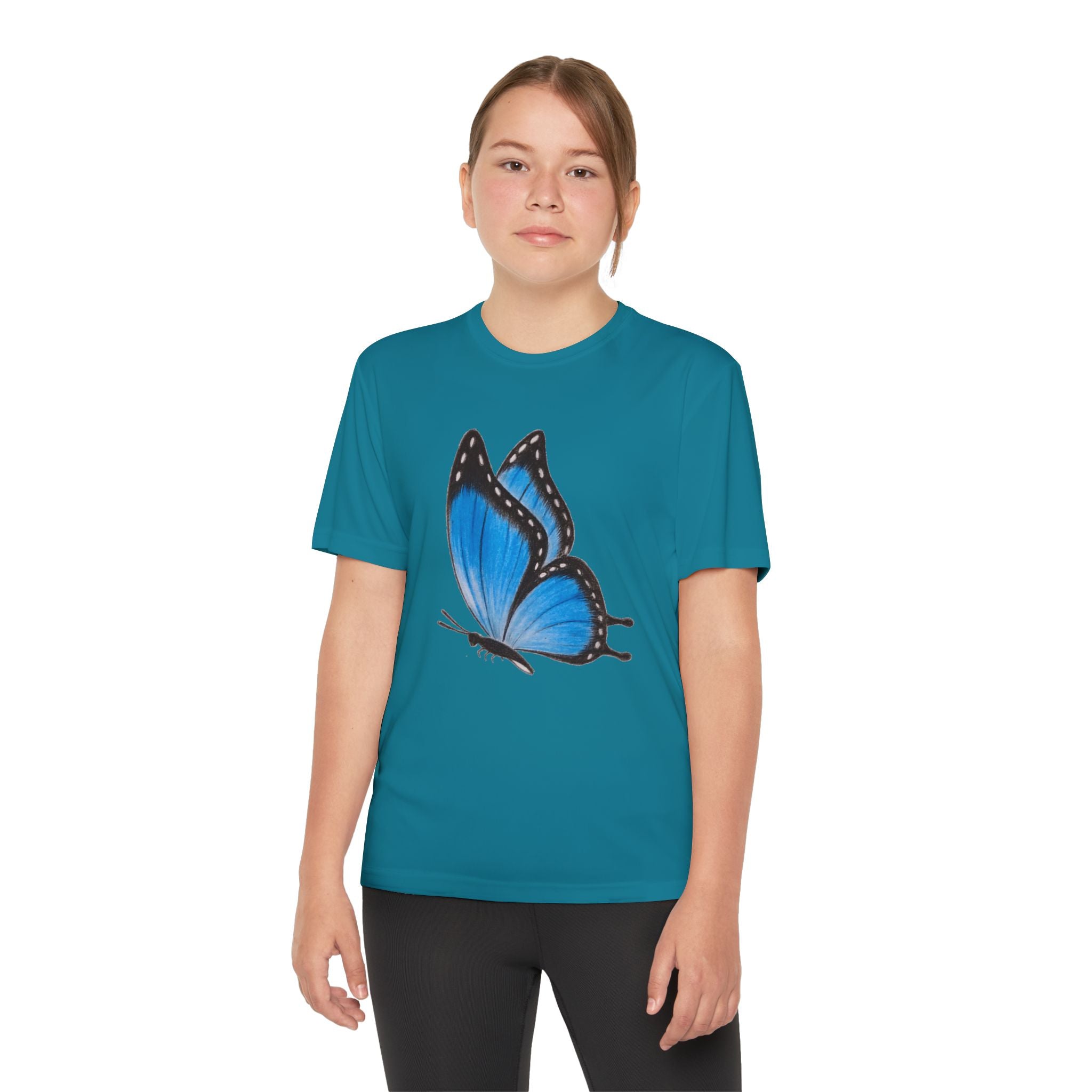 Butterffy Youth T-Shirt Sports Graphic Tee, Cool Athletic Shirt for Kids, Perfect for Sports Events, Team Spirit