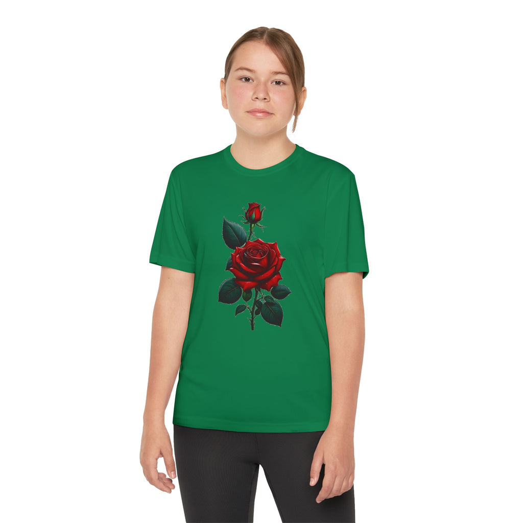 Flower Youth Tshirt, Girls Floral Tee, Kids Spring Shirt, Children's Botanical Top, Teen Blossom T-Shirt