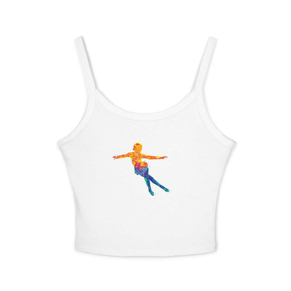 Ice Skating Woman Tank Top, Athletic Workout Top, Fitness Sleeveless Shirt, Jogging Muscle Tee, Exercise Gym Cami