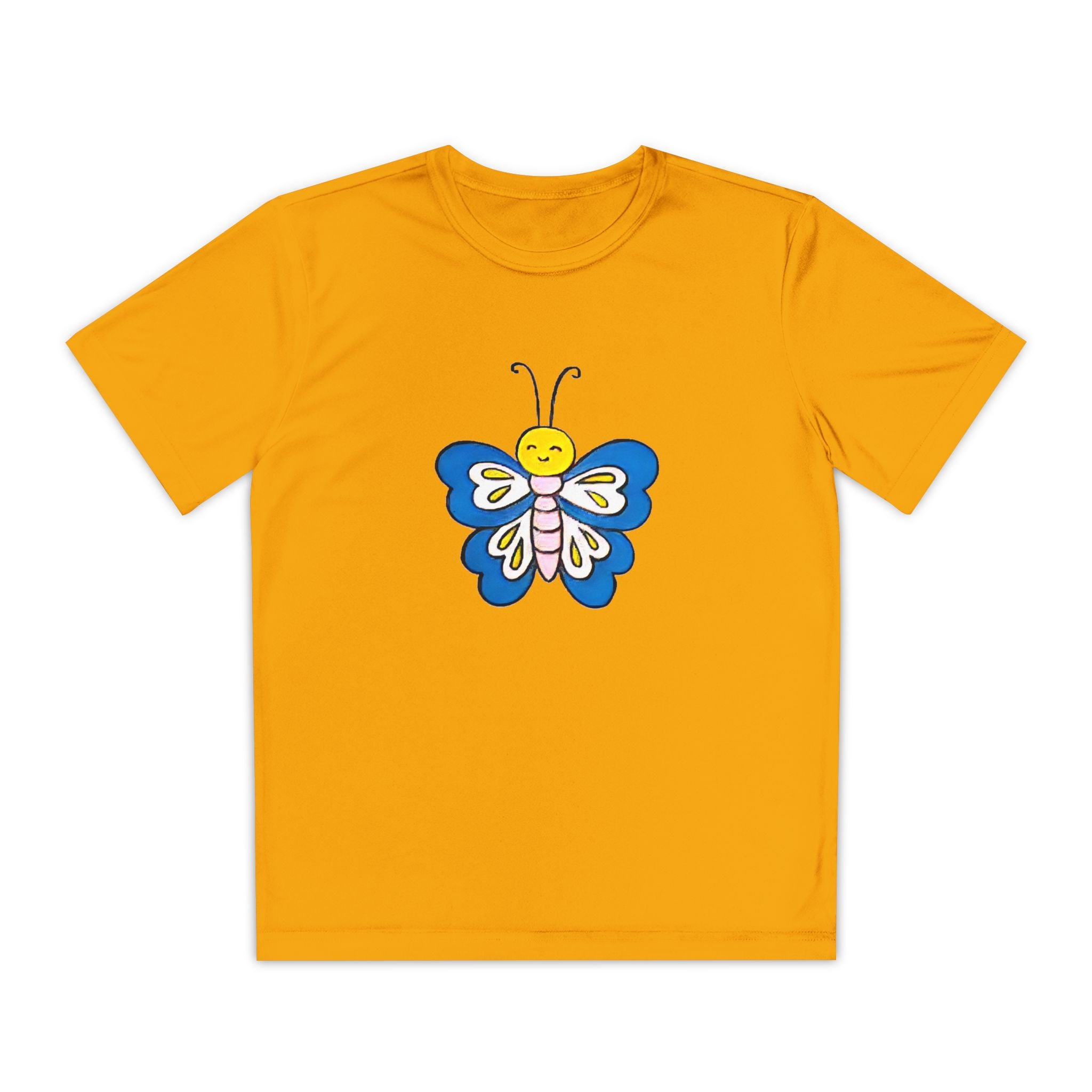 Butterffy Youth T-Shirt Sports Graphic Tee, Cool Athletic Shirt for Kids, Perfect for Sports Events, Team Spirit