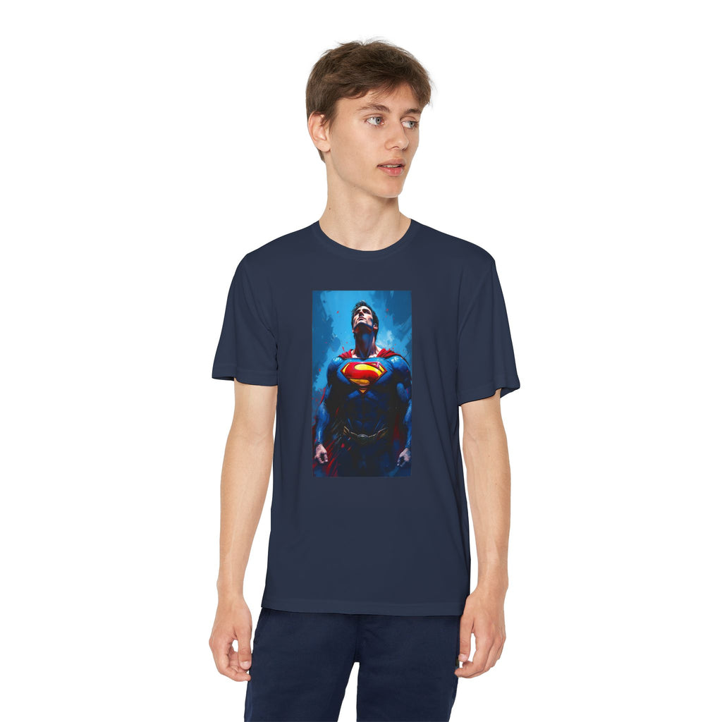 Superman Superhero Marvel T-Shirt, Youth Competitor Tee,  Kids Comic Book Hero Top, Children's Graphic Tee, Youth Super Power T-Shirt