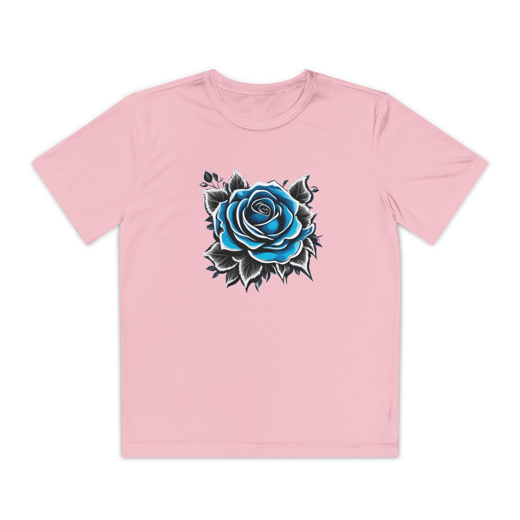 Flower Youth T-Shirt Sports Graphic Tee, Cool Athletic Shirt for Kids