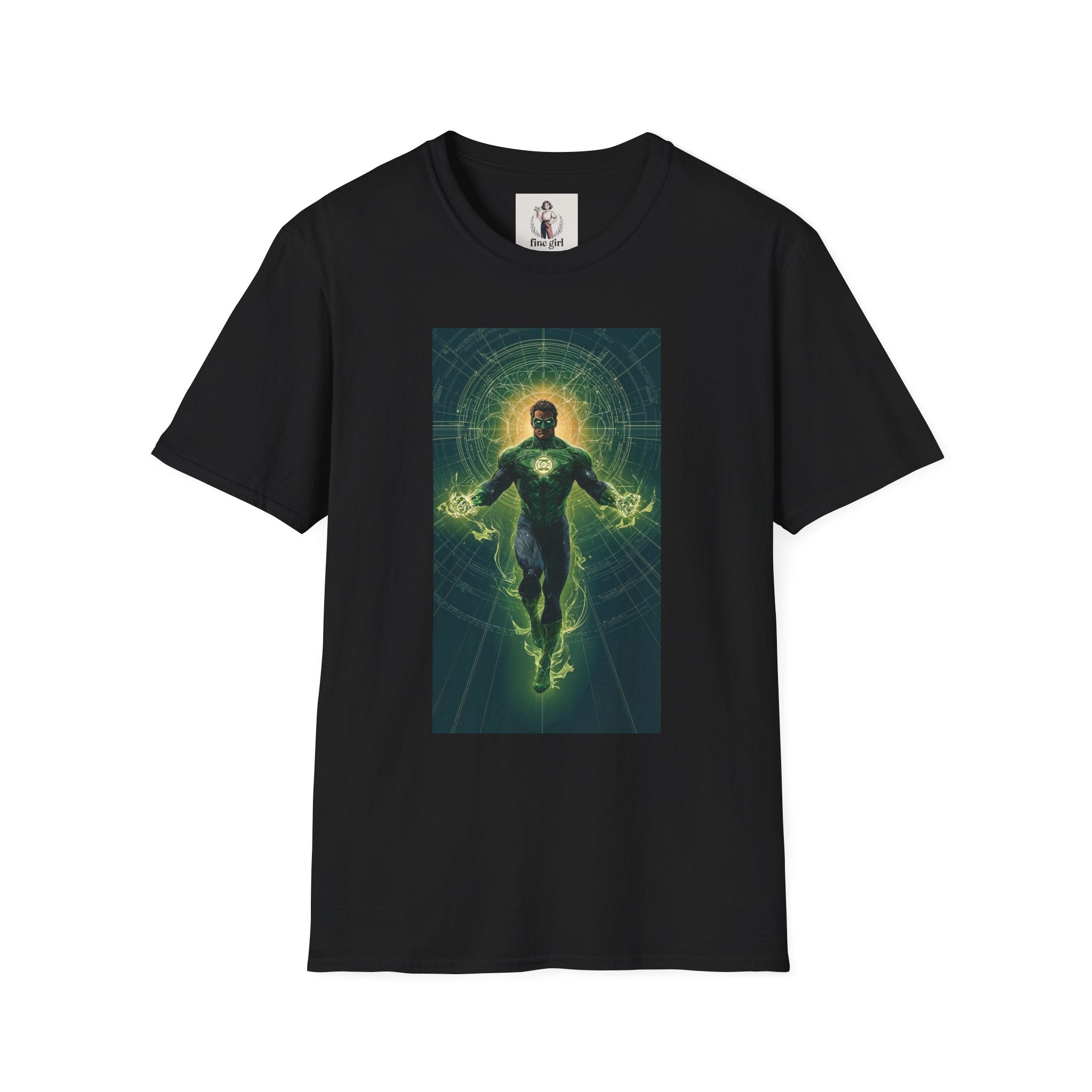 Green Lantern Superhero Marvel Unisex Softstyle T-Shirt, Comic Book Tee, Graphic Novel Shirt, Geeky Clothing, Cosplay Costume Top