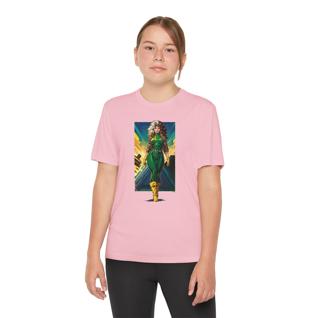 Superhero Youth T-Shirt Sports Graphic Tee, Cool Athletic Shirt for Kids
