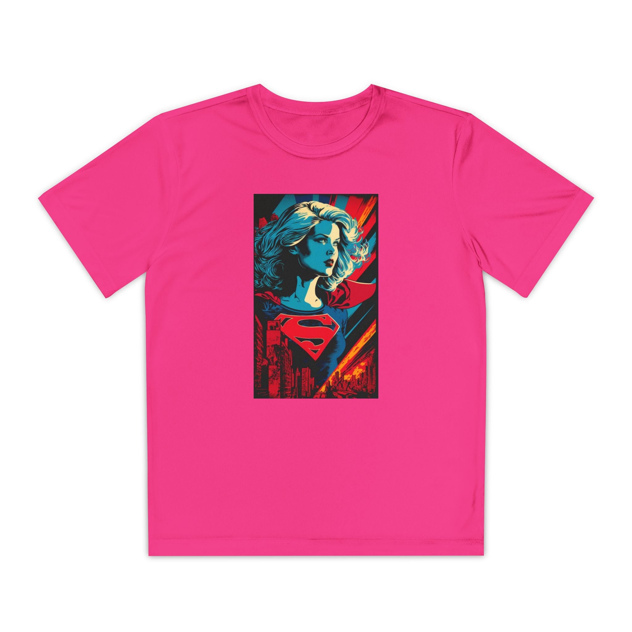 Superhero Youth T-Shirt Sports Graphic Tee, Cool Athletic Shirt for Kids