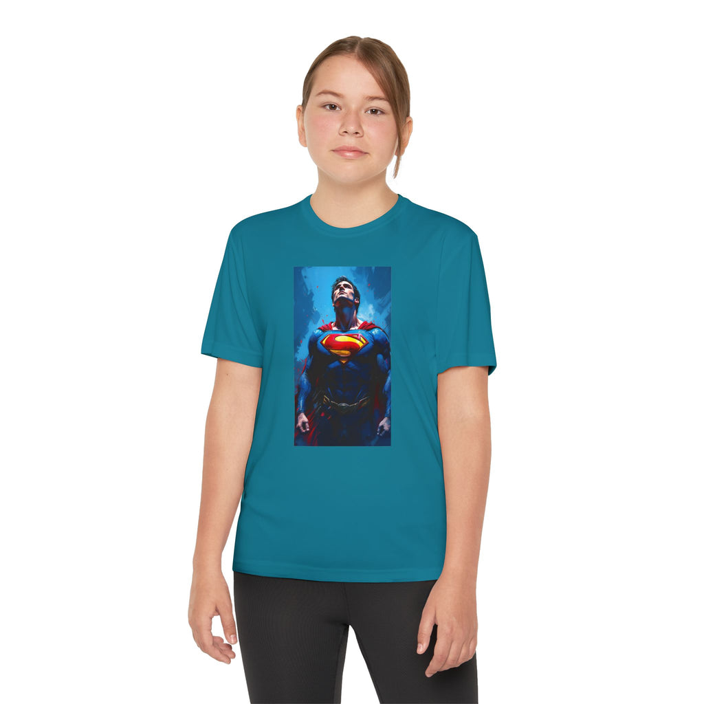 Superman Superhero Marvel T-Shirt, Youth Competitor Tee,  Kids Comic Book Hero Top, Children's Graphic Tee, Youth Super Power T-Shirt