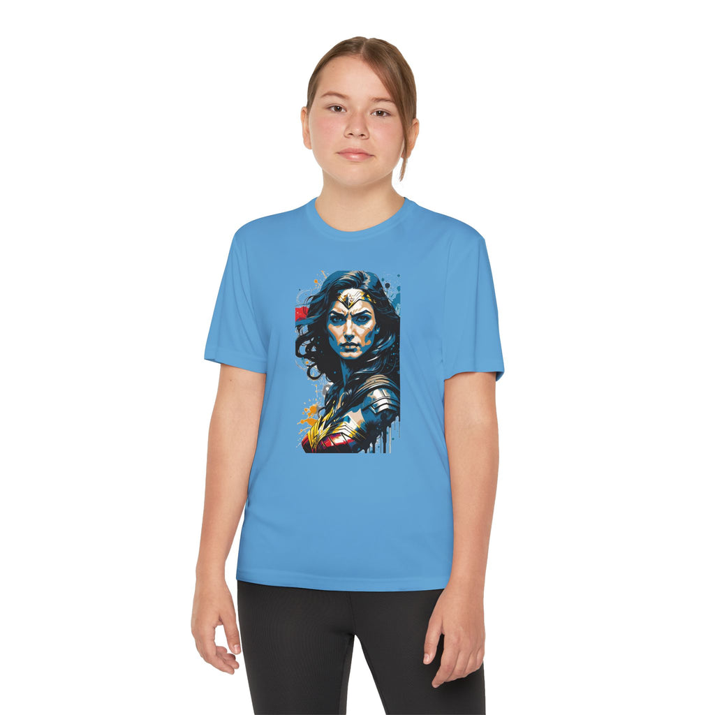 Superhero Youth T-Shirt Sports Graphic Tee, Cool Athletic Shirt for Kids