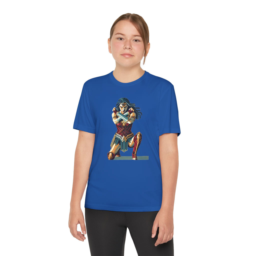 Wonder Woman Youth T-Shirt Sports Graphic Tee, Cool Athletic Shirt for Kids, Perfect for Sports Events, Team Spirit