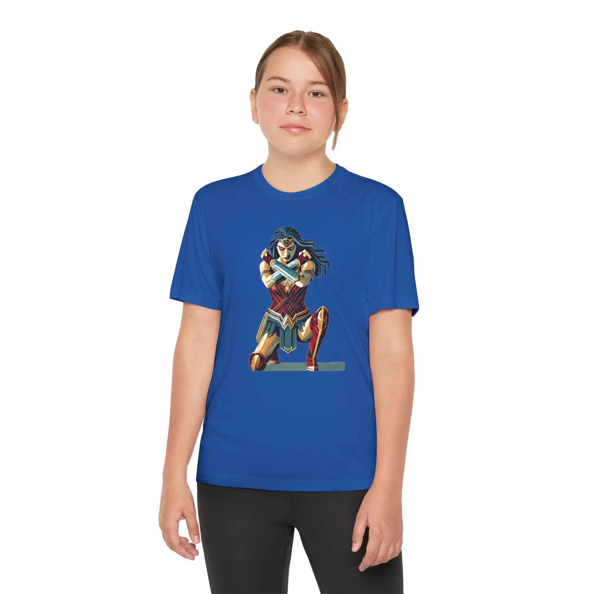 Wonder Woman Youth T-Shirt Sports Graphic Tee, Cool Athletic Shirt for Kids, Perfect for Sports Events, Team Spirit