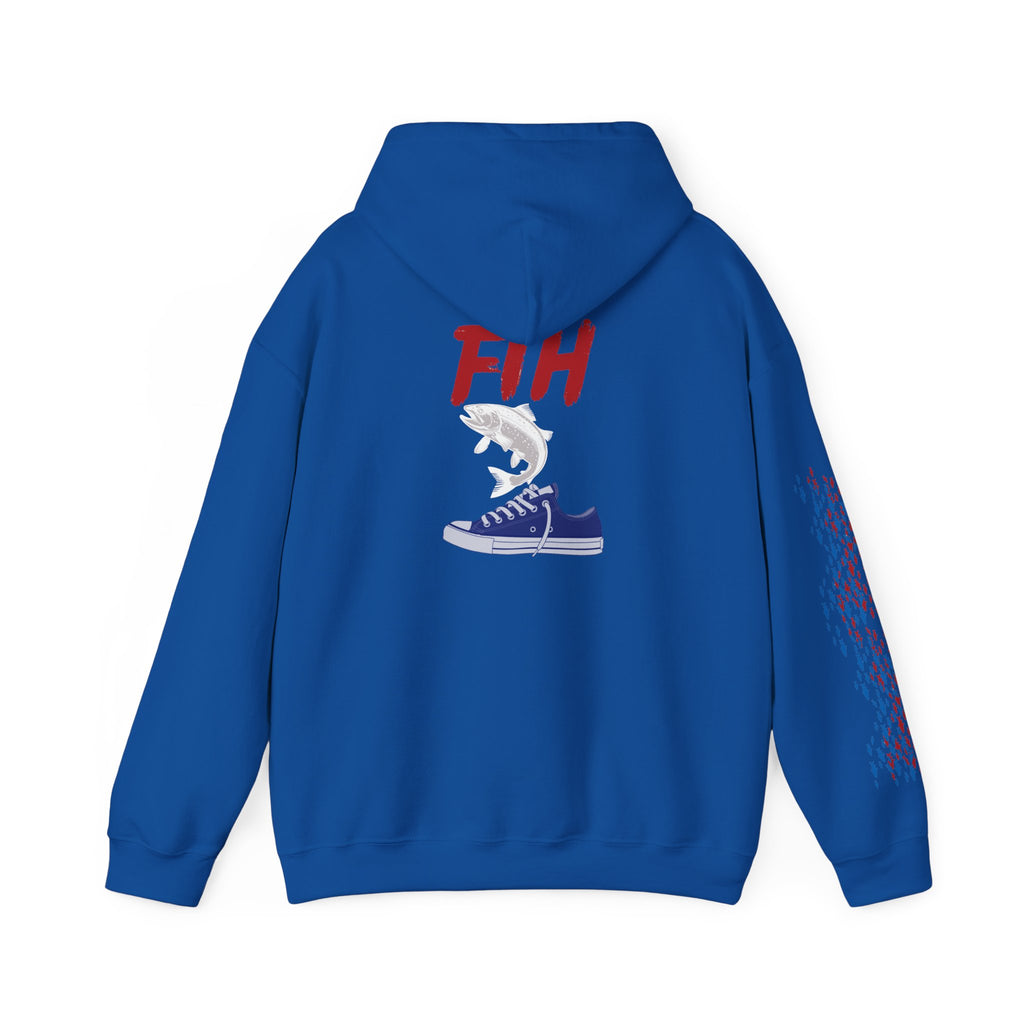 Fishing Patriotic Hoodie, American Flag Sweatshirt, Fisherman Gift, Outdoor Fishing Apparel, USA Pride Jumper