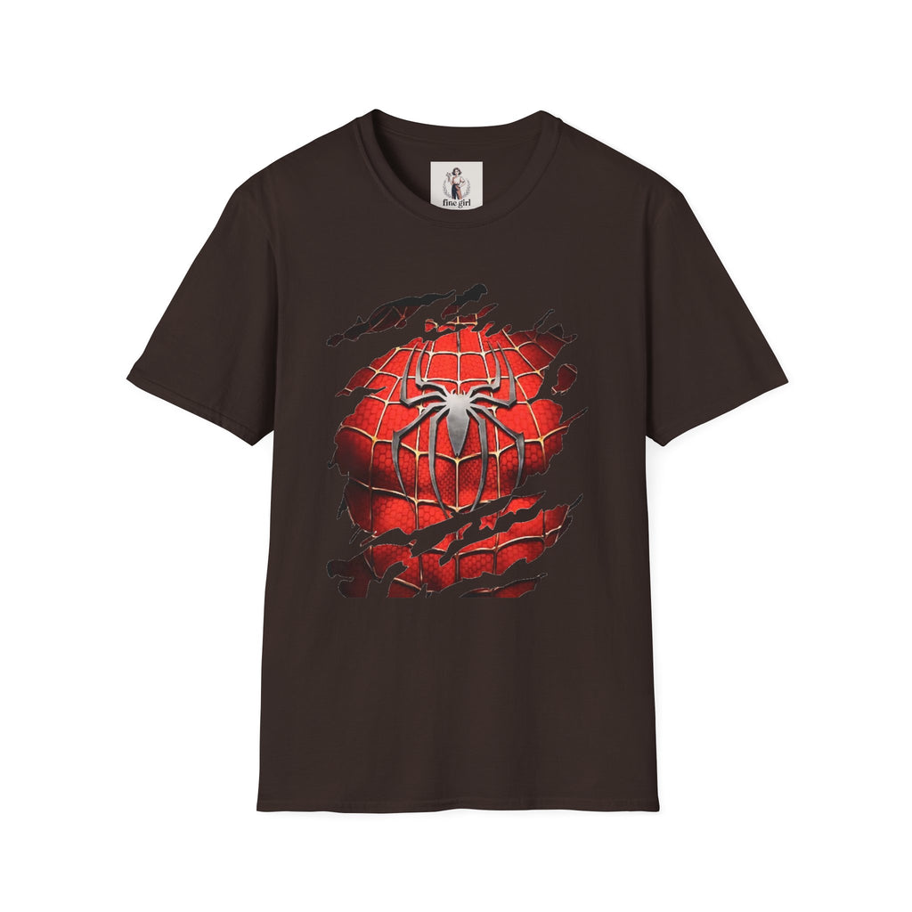 Spiderman Superhero Marvel Unisex Softstyle T-Shirt, Comic Book Tee, Geeky Clothing, Cosplay Costume Top