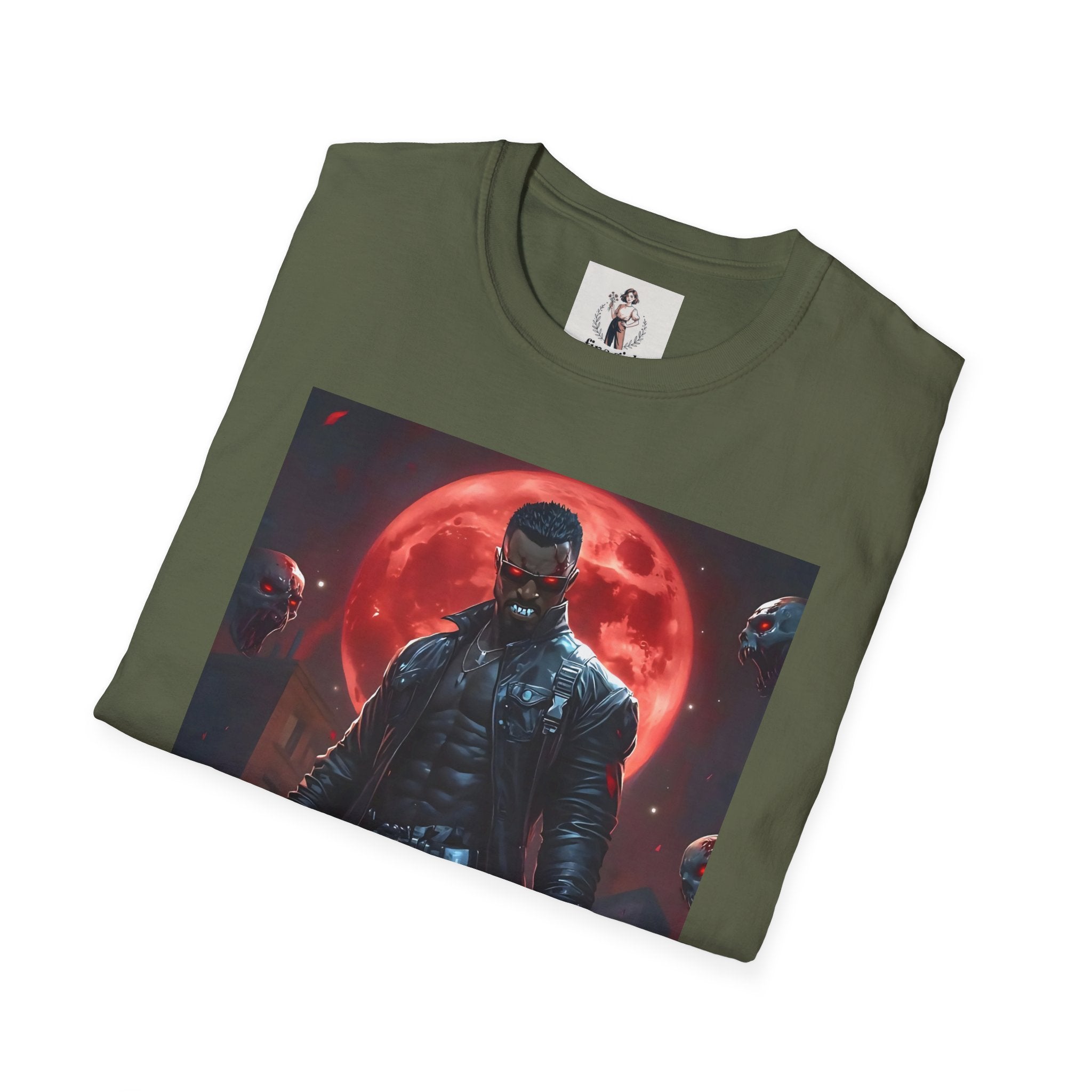 Blade Superhero Marvel Unisex Softstyle T-Shirt, Comic Book Tee, Geeky Clothing, Cosplay Costume Top