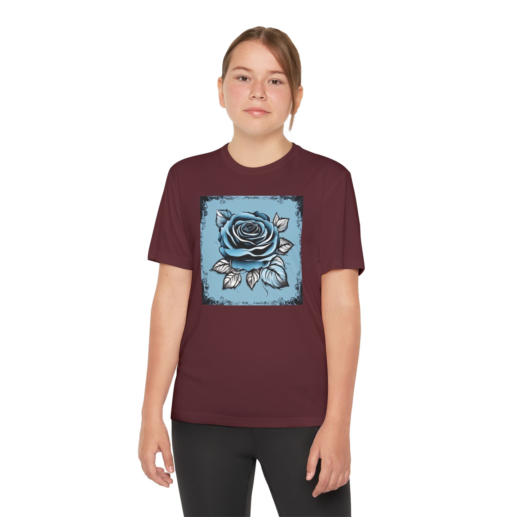 Flower Youth Tshirt, Girls Floral Tee, Kids Spring Shirt, Children's Botanical Top, Teen Blossom T-Shirt