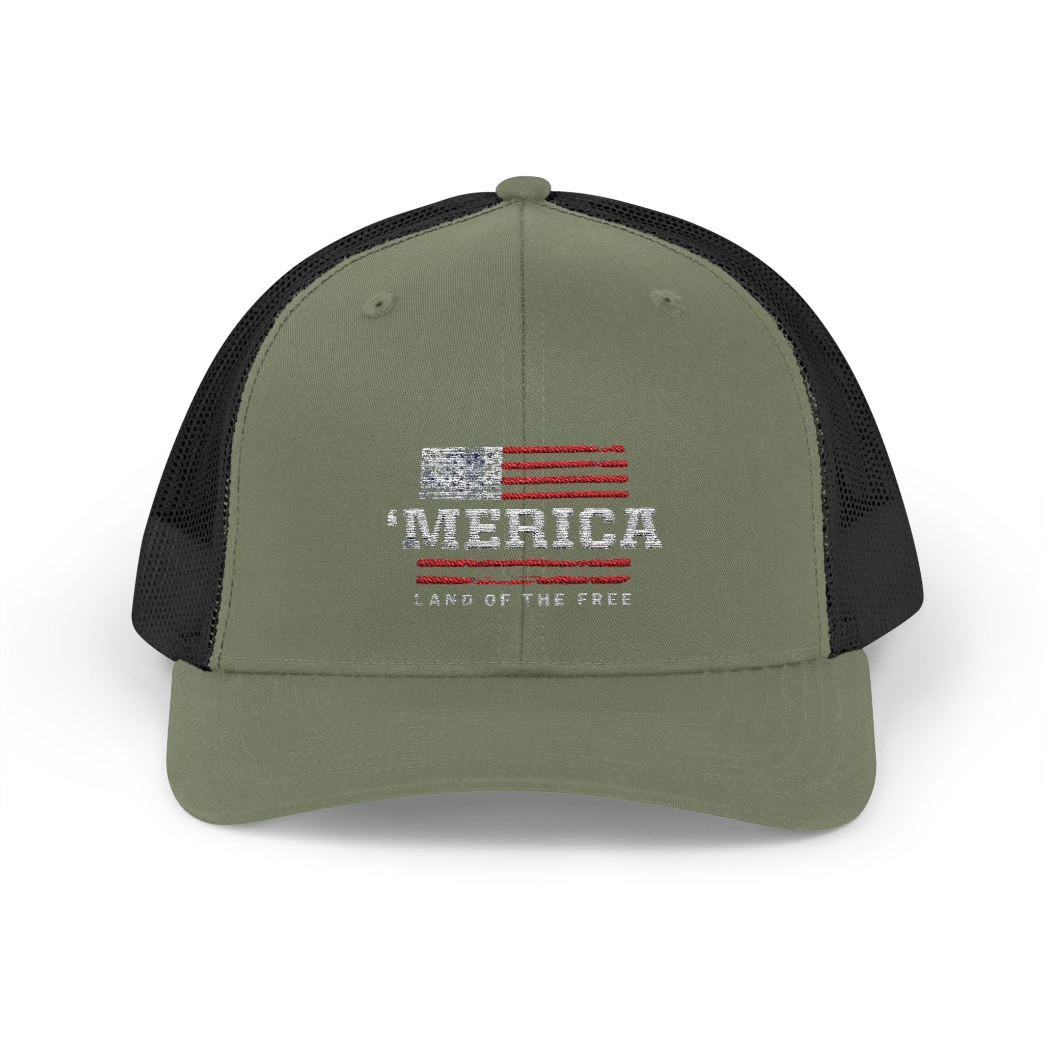 Merica Patriotic Snapback Trucker Cap with Thin Red Line Design, Ideal for First Responders, Supportive Gifts, Memorials, Everyday Wear