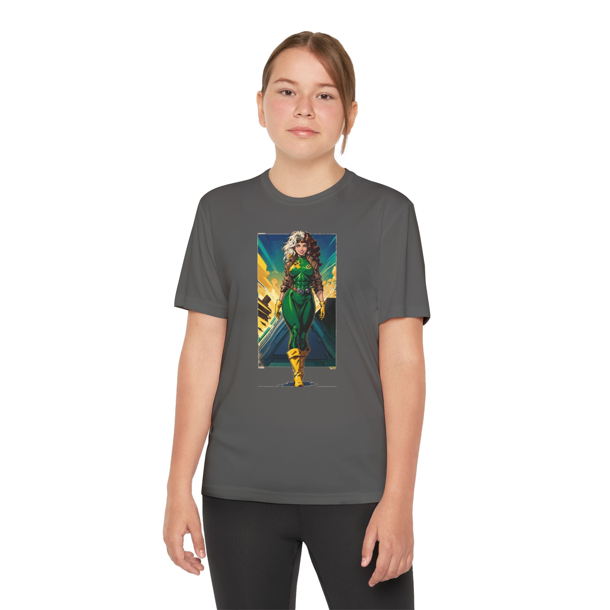 Superhero Youth T-Shirt Sports Graphic Tee, Cool Athletic Shirt for Kids