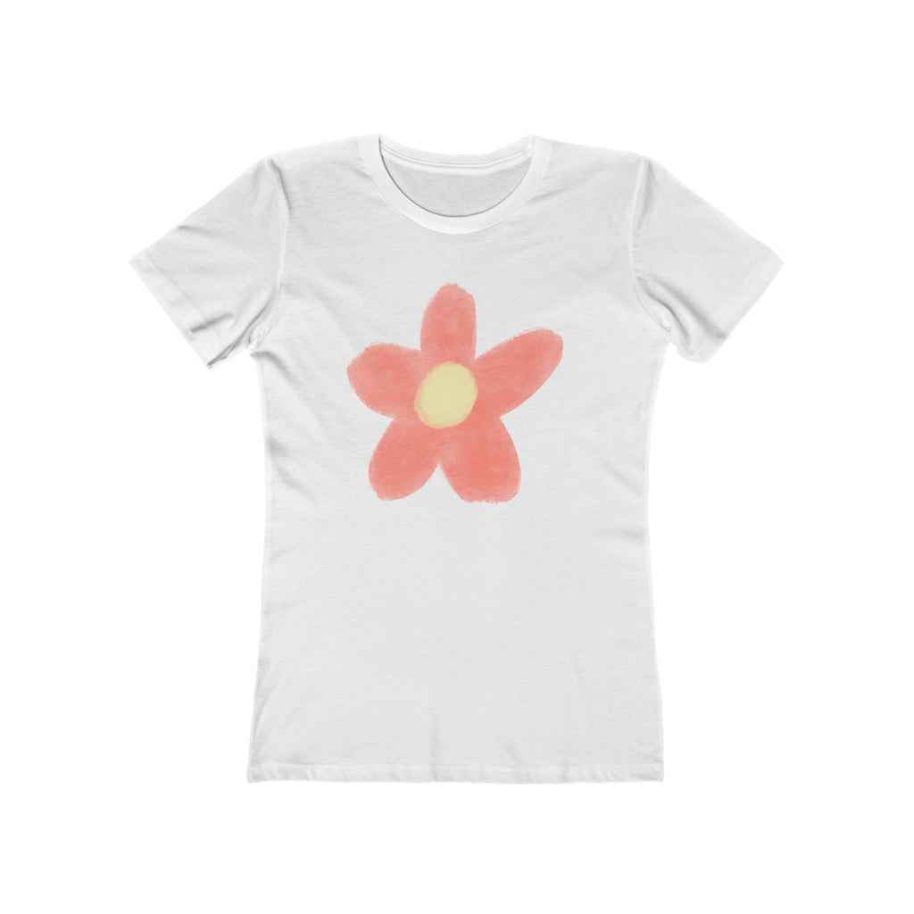 Flower Women's Tshirt, Floral Graphic Tee, Casual Top for Her, Spring Blossom Shirt, Botanical Print Blouse