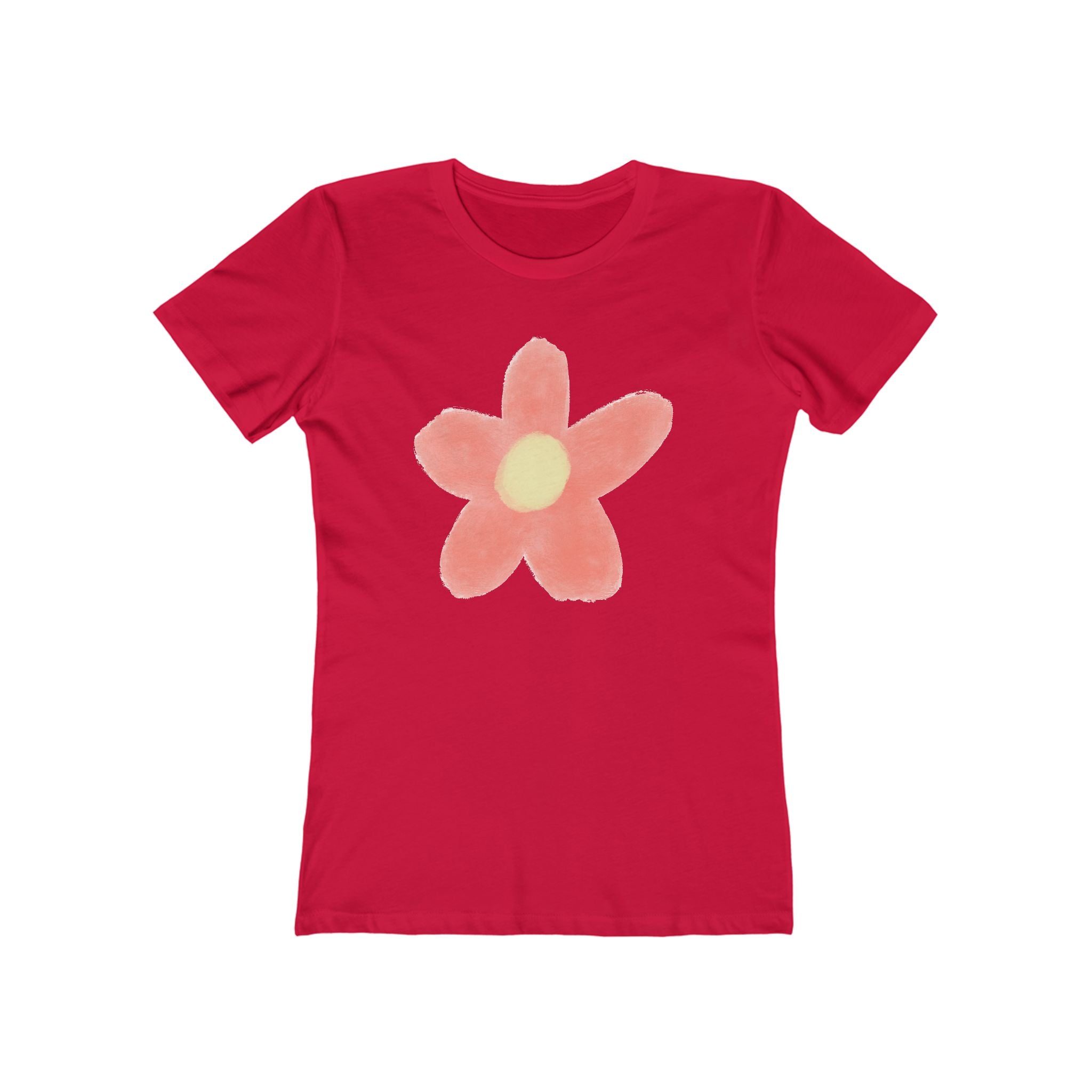 Flower Women's Tshirt, Floral Graphic Tee, Casual Top for Her, Spring Blossom Shirt, Botanical Print Blouse
