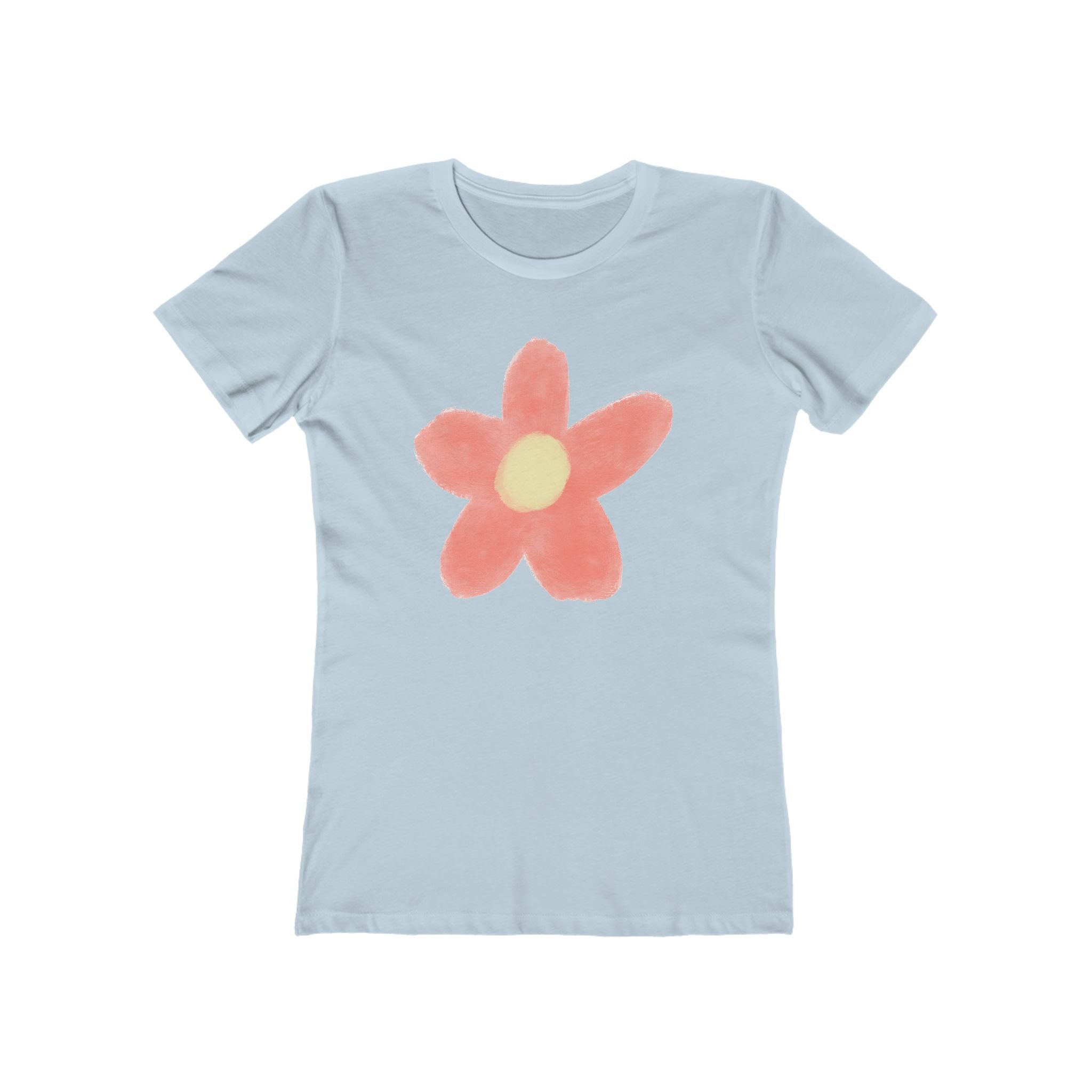 Flower Women's Tshirt, Floral Graphic Tee, Casual Top for Her, Spring Blossom Shirt, Botanical Print Blouse