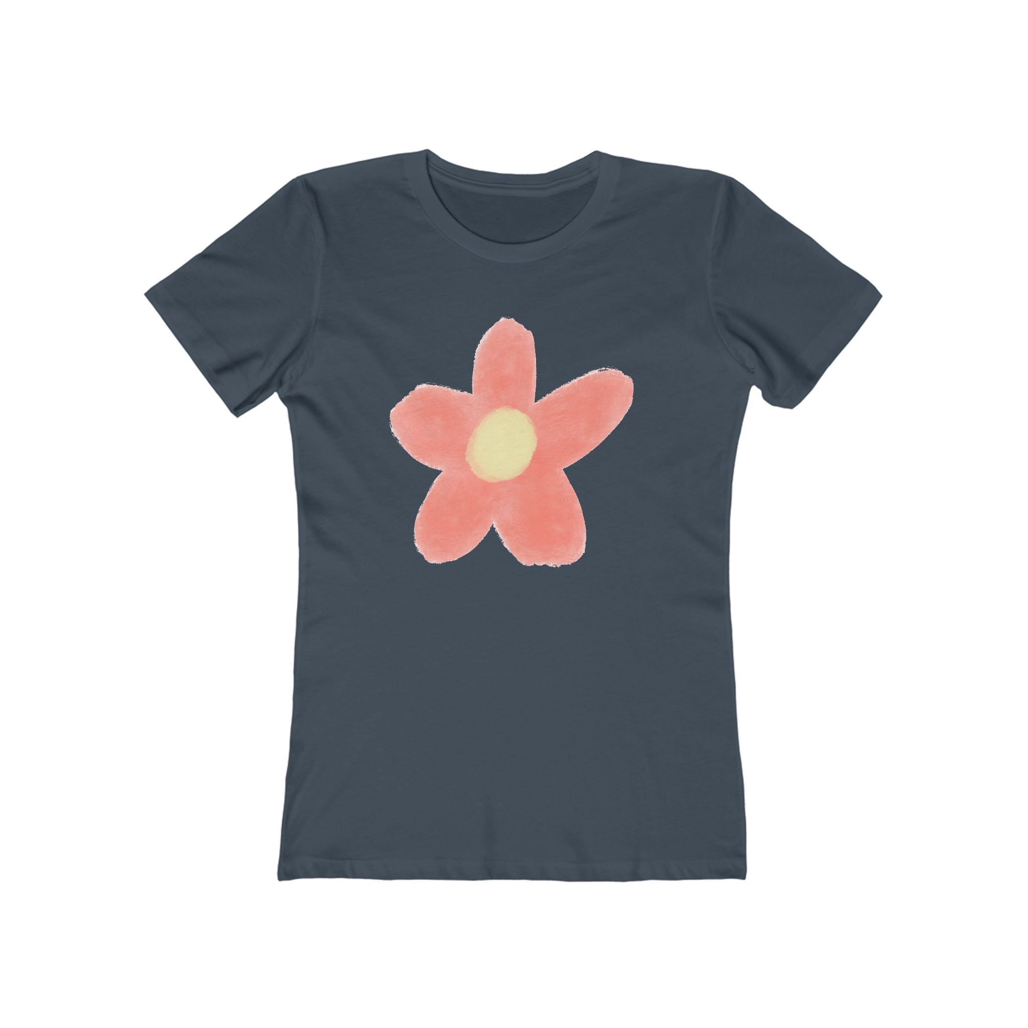 Flower Women's Tshirt, Floral Graphic Tee, Casual Top for Her, Spring Blossom Shirt, Botanical Print Blouse